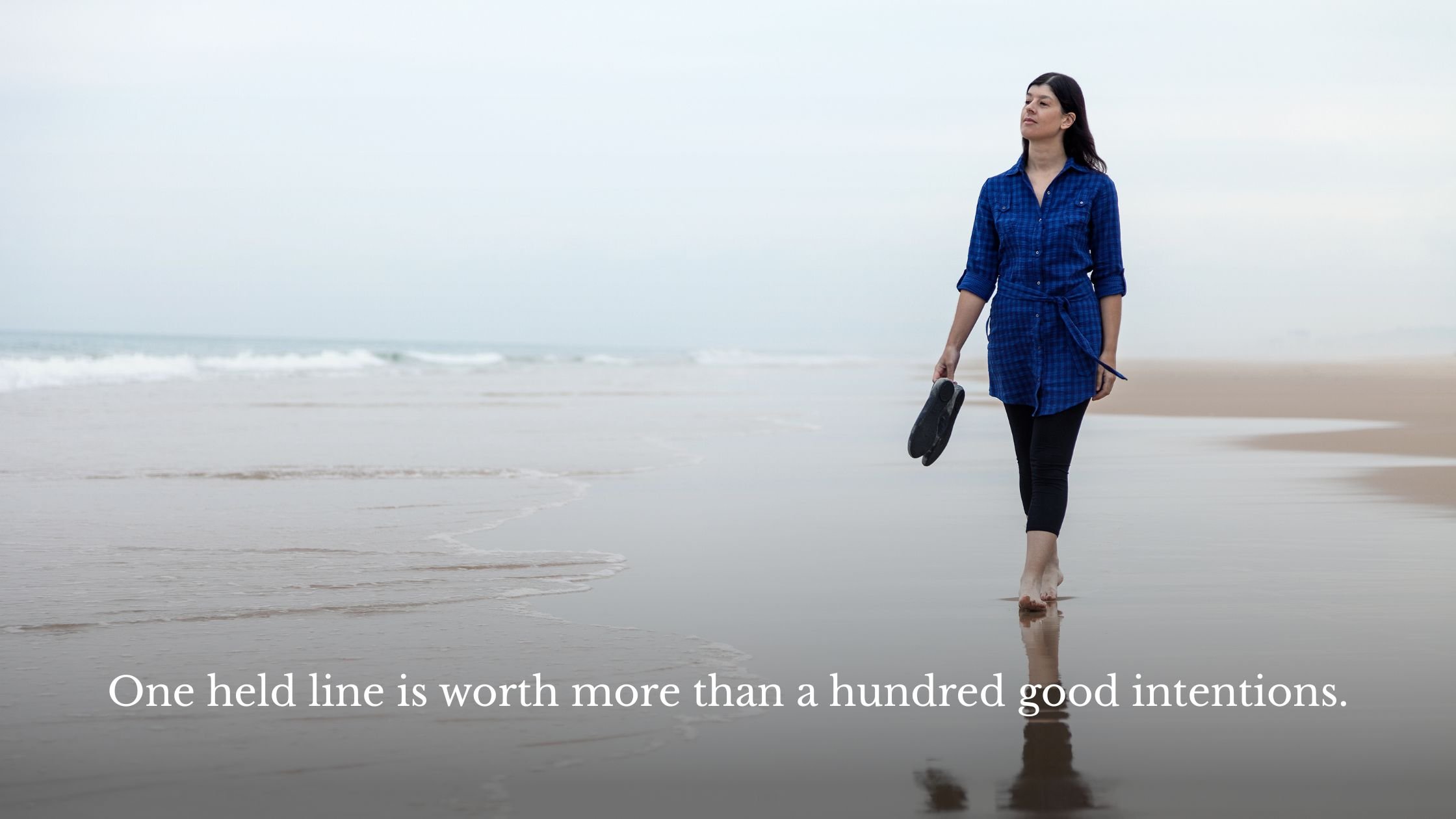 Woman standing alone by the sea in Brighton, reflecting on self-trust and integrity, Jo Renshaw Life Coach Brighton blog