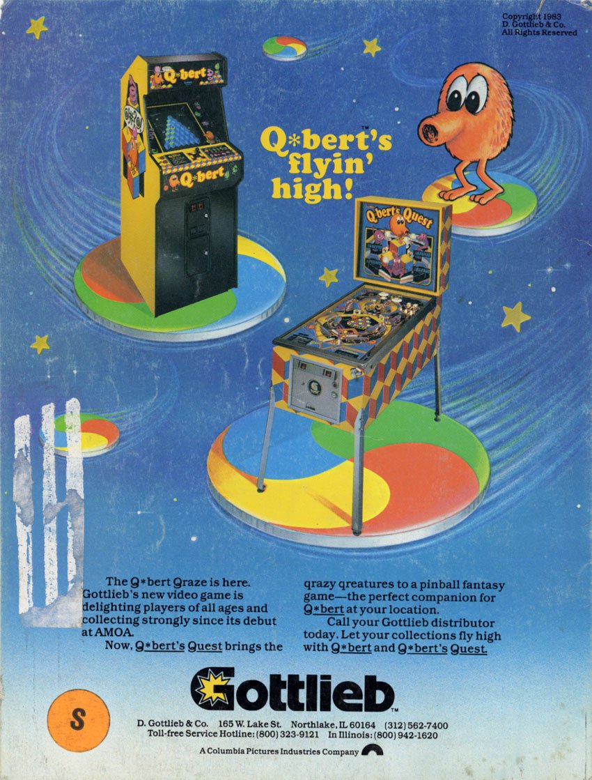 Gottlieb advertisement in RePlay Magazine, 1983