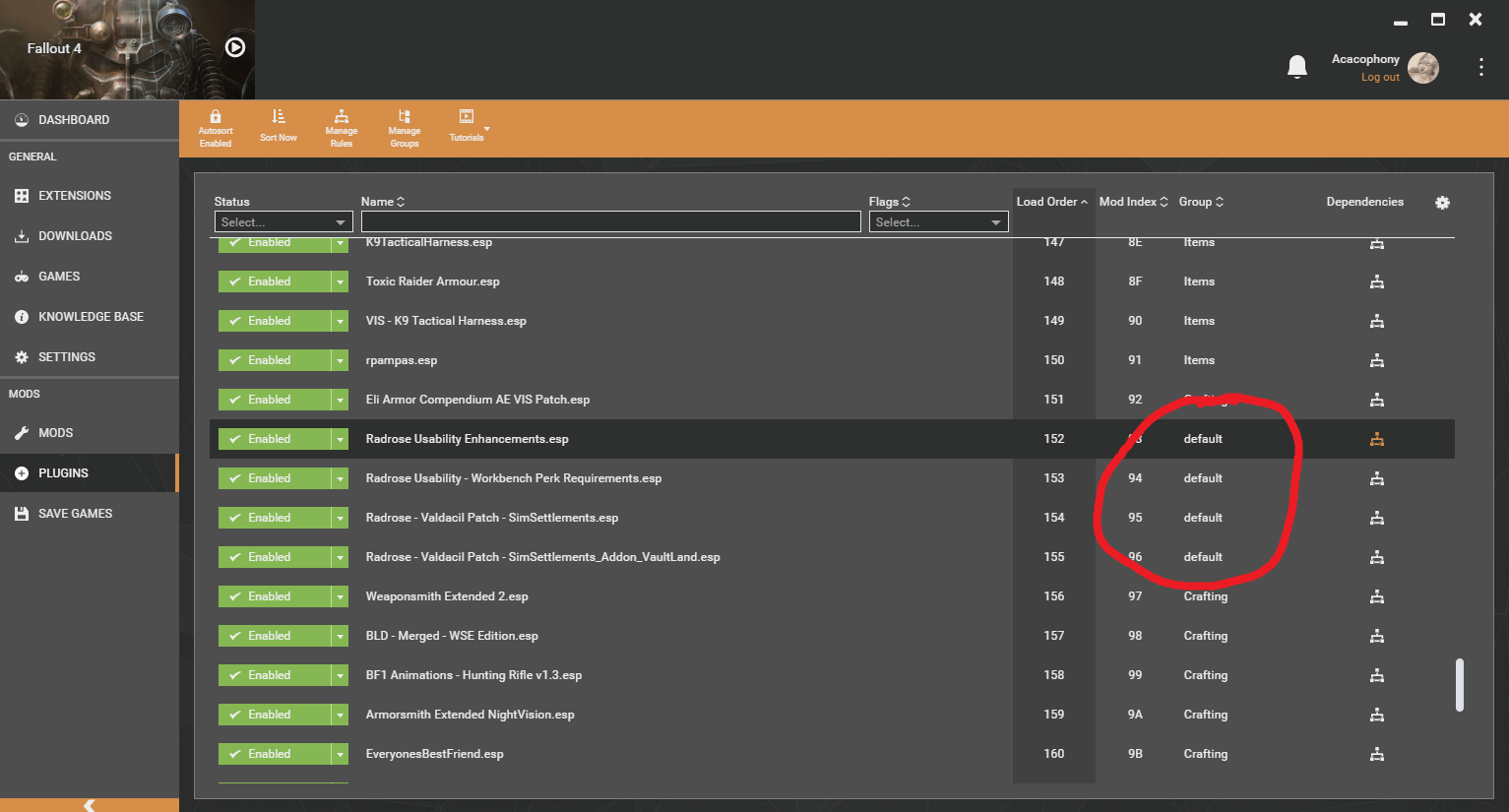 vortex mod manager load order