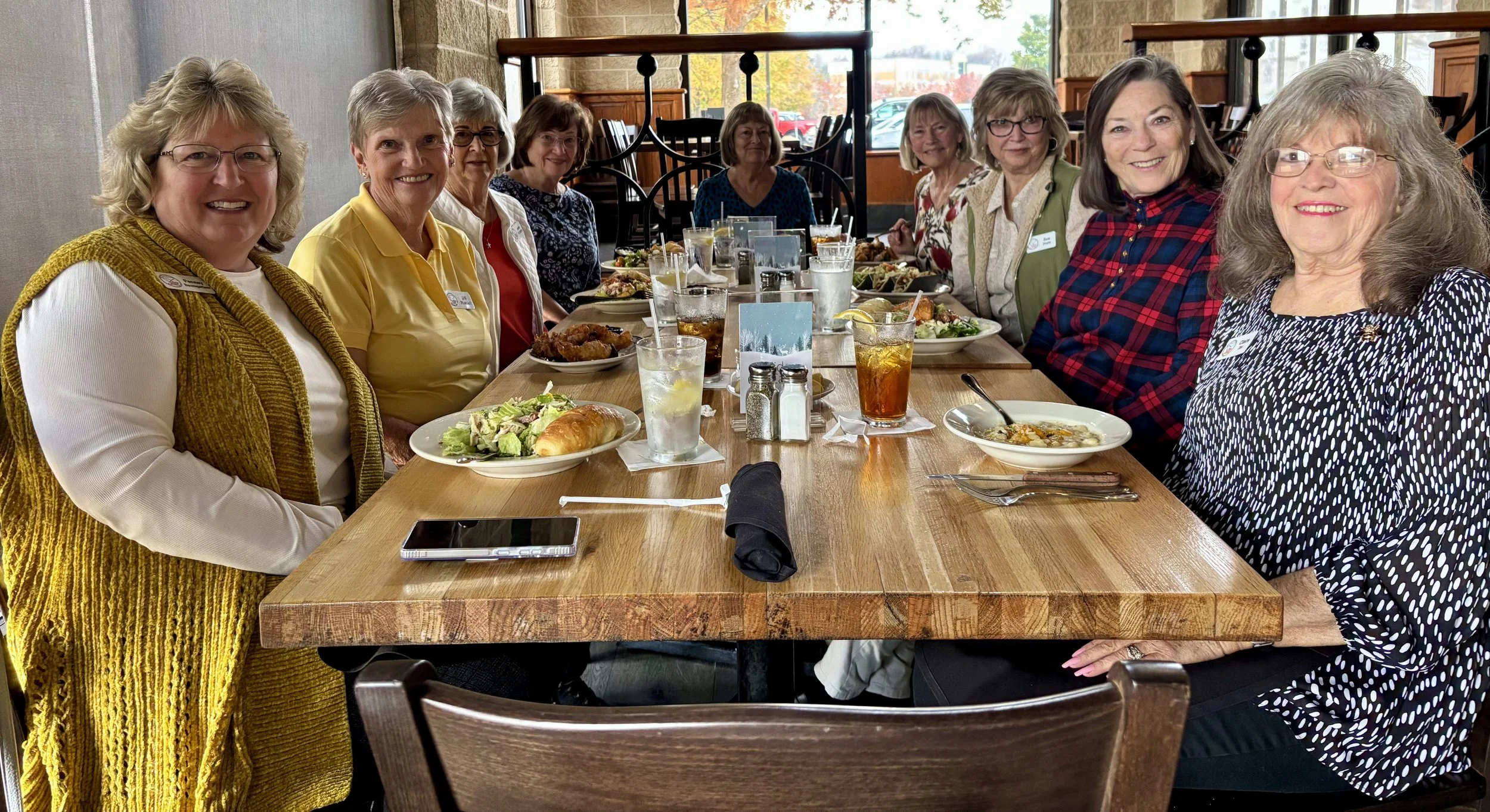 November Ladies Luncheon @ California Dreaming: Penney Baumgartner, Jill Russell, Jean Roberts, Linda Zordan, Donna White, Jody Pimental,  Sue Doyle, Deanna Janilla, Claire Iler

