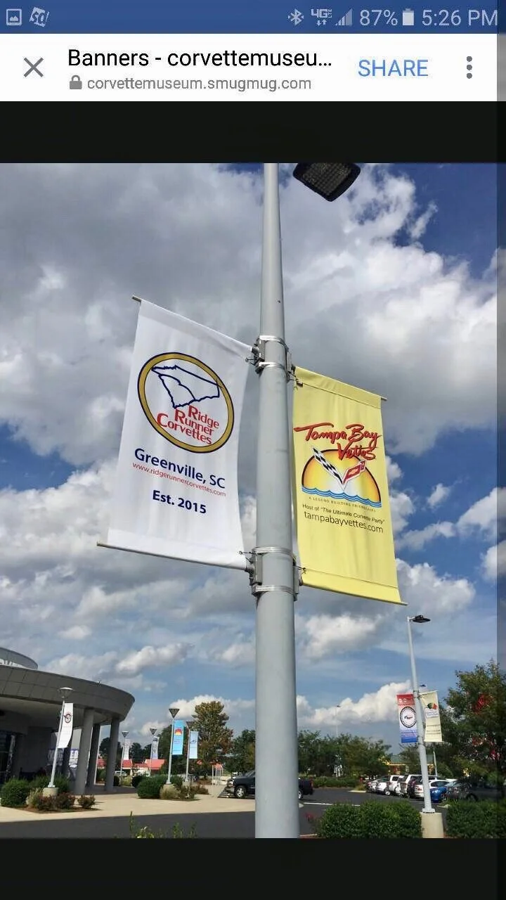 Banner hung at the National Corvette Museum from August of 2016 to July of 2017