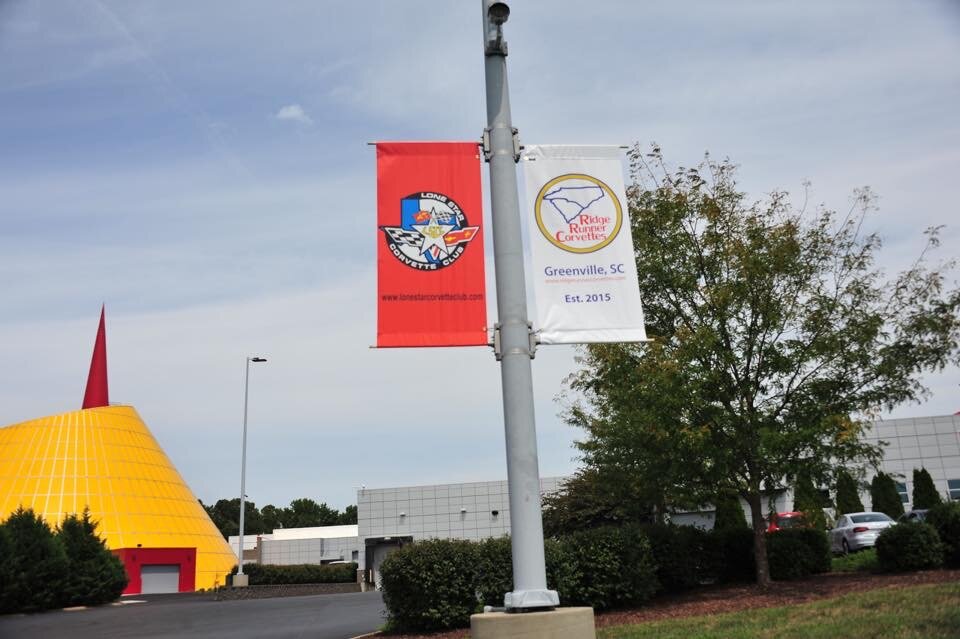 Banner hung at the National Corvette Museum from August of 2017 to April of 2018