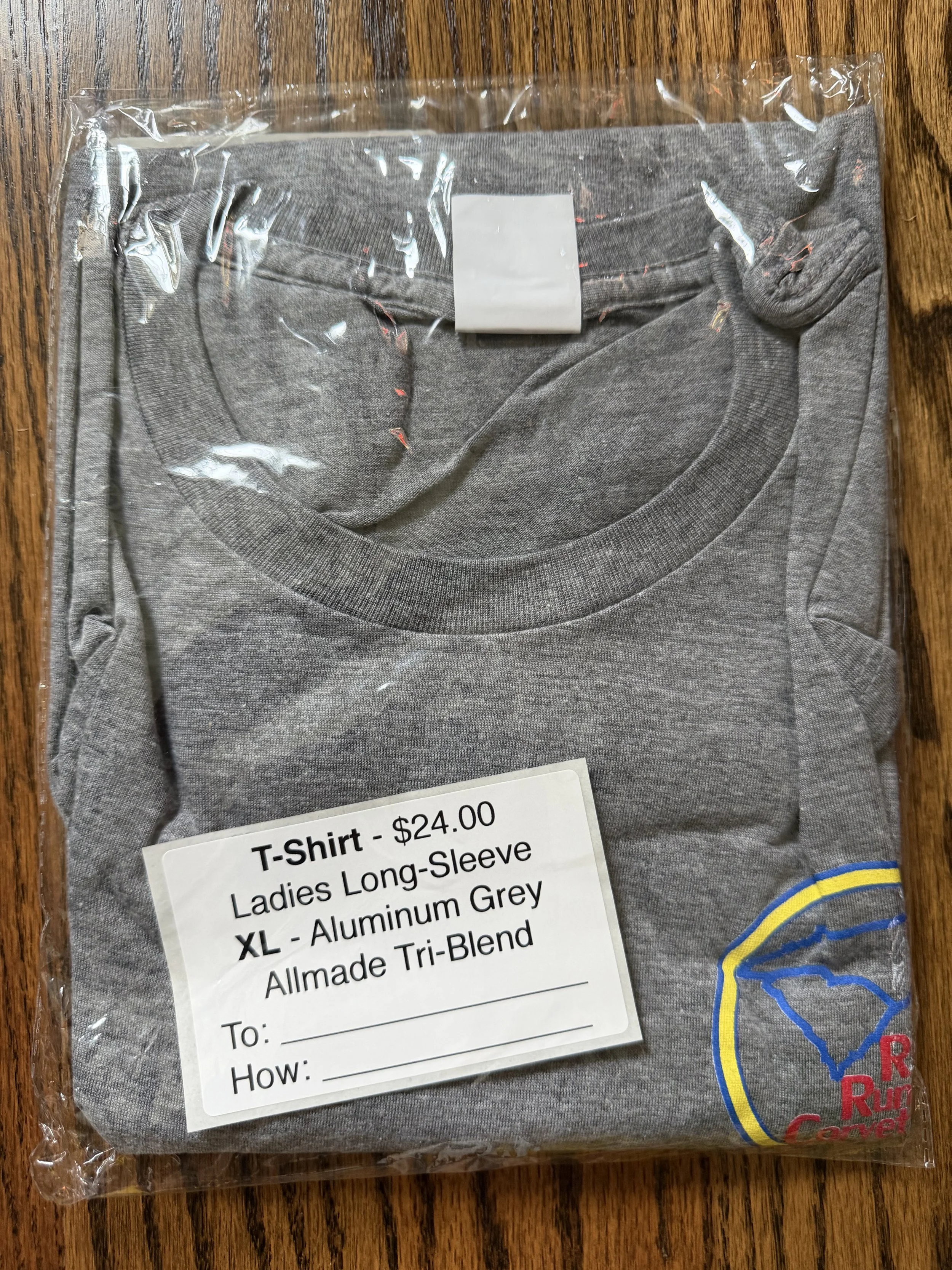 Ladies X-Large Long-Sleeve T-Shirt Aluminum Grey