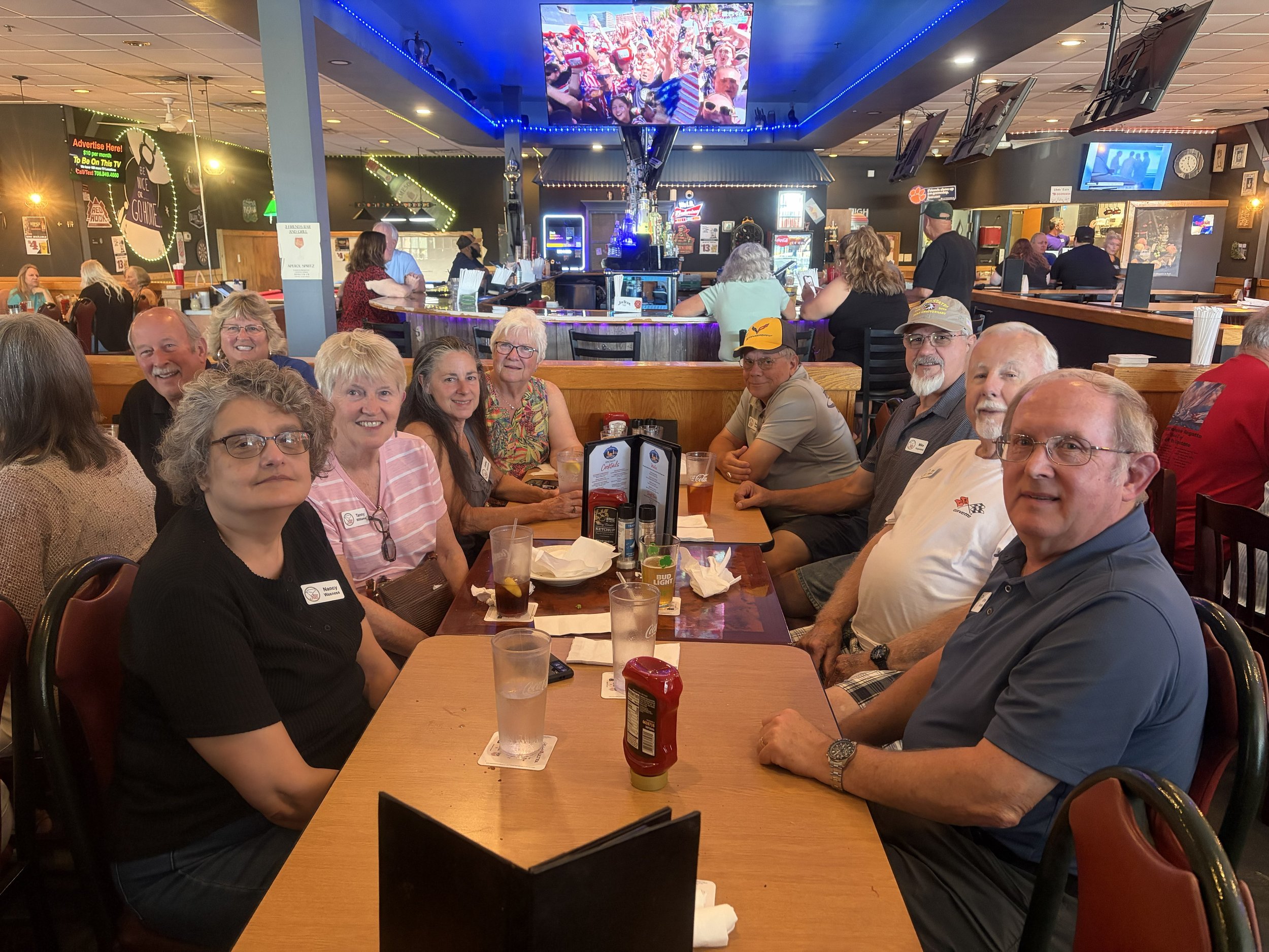 3 Friends Bar & Grill, July 6.  Nancy Wasness, Tanny Williams, Cathy Wygladalski, Mary Smits, Dave Smits, Mike Wygladalski, Ron Williams, James Wasness