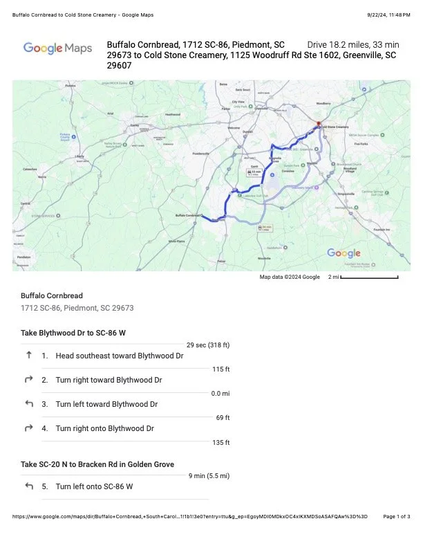 Google Maps Route - Page 1