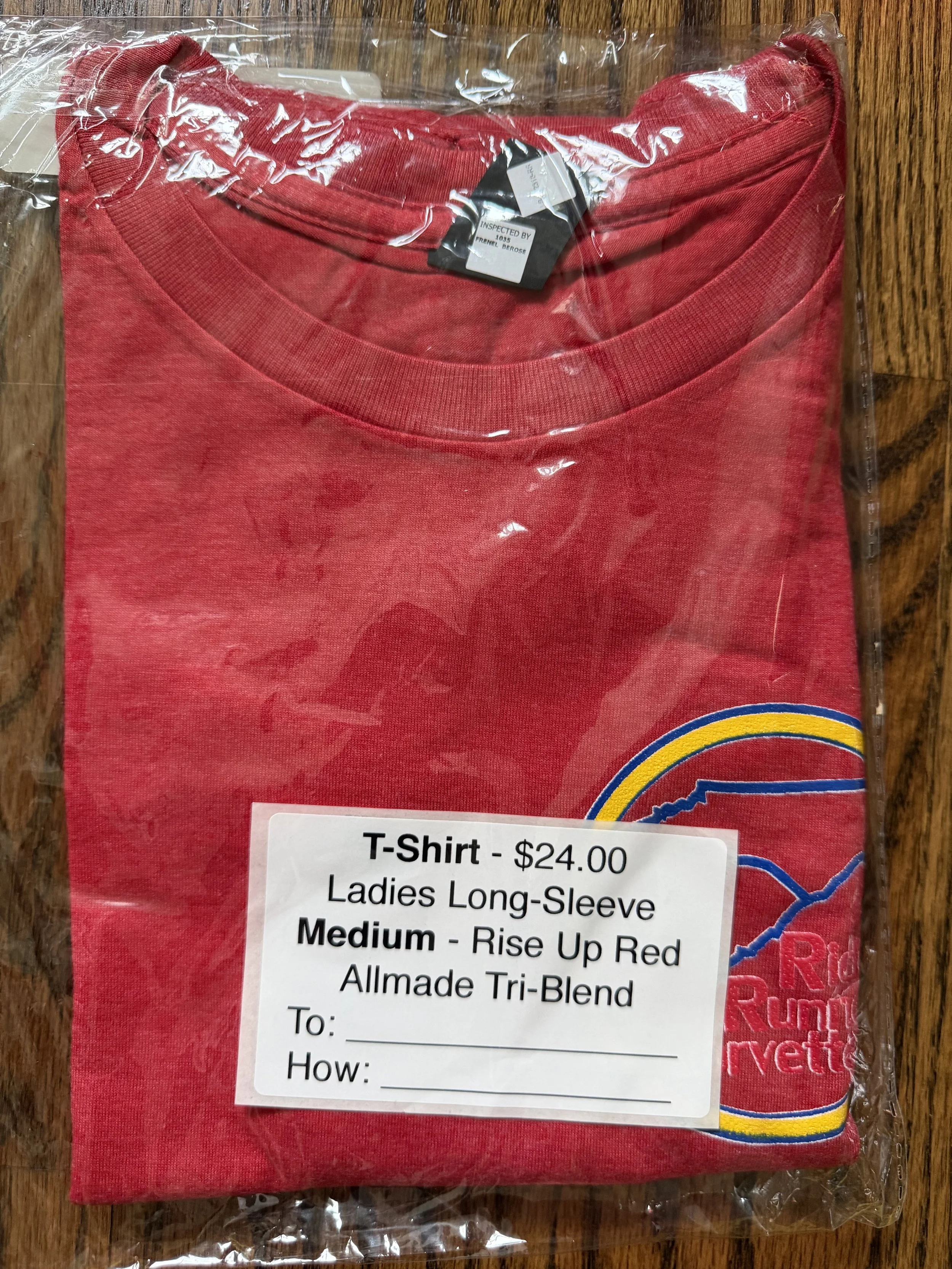 Ladies Medium Long-Sleeve T-Shirt Rise-Up-Red