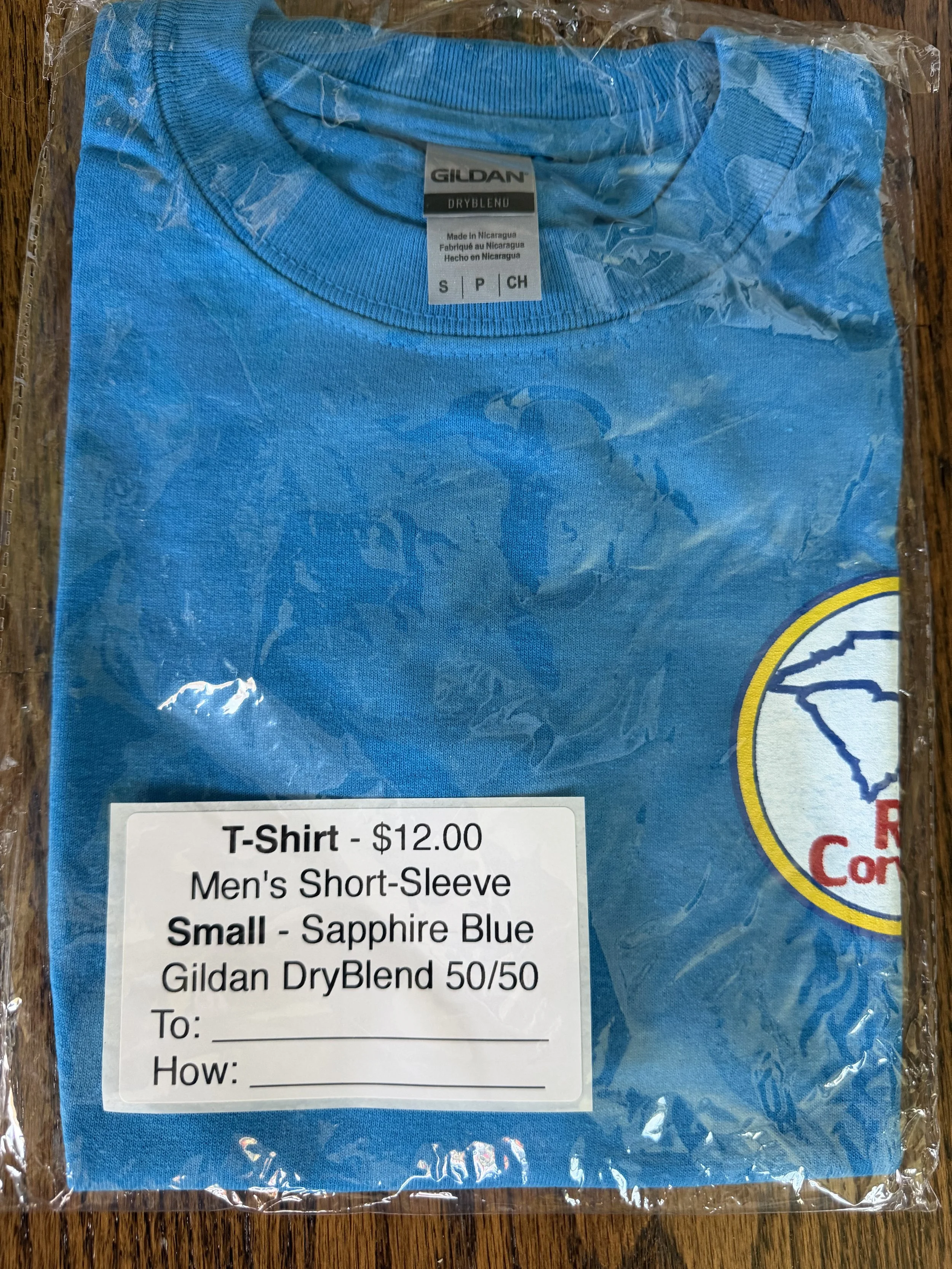 Mens Small Short-Sleeve T-Shirt Sapphire Blue