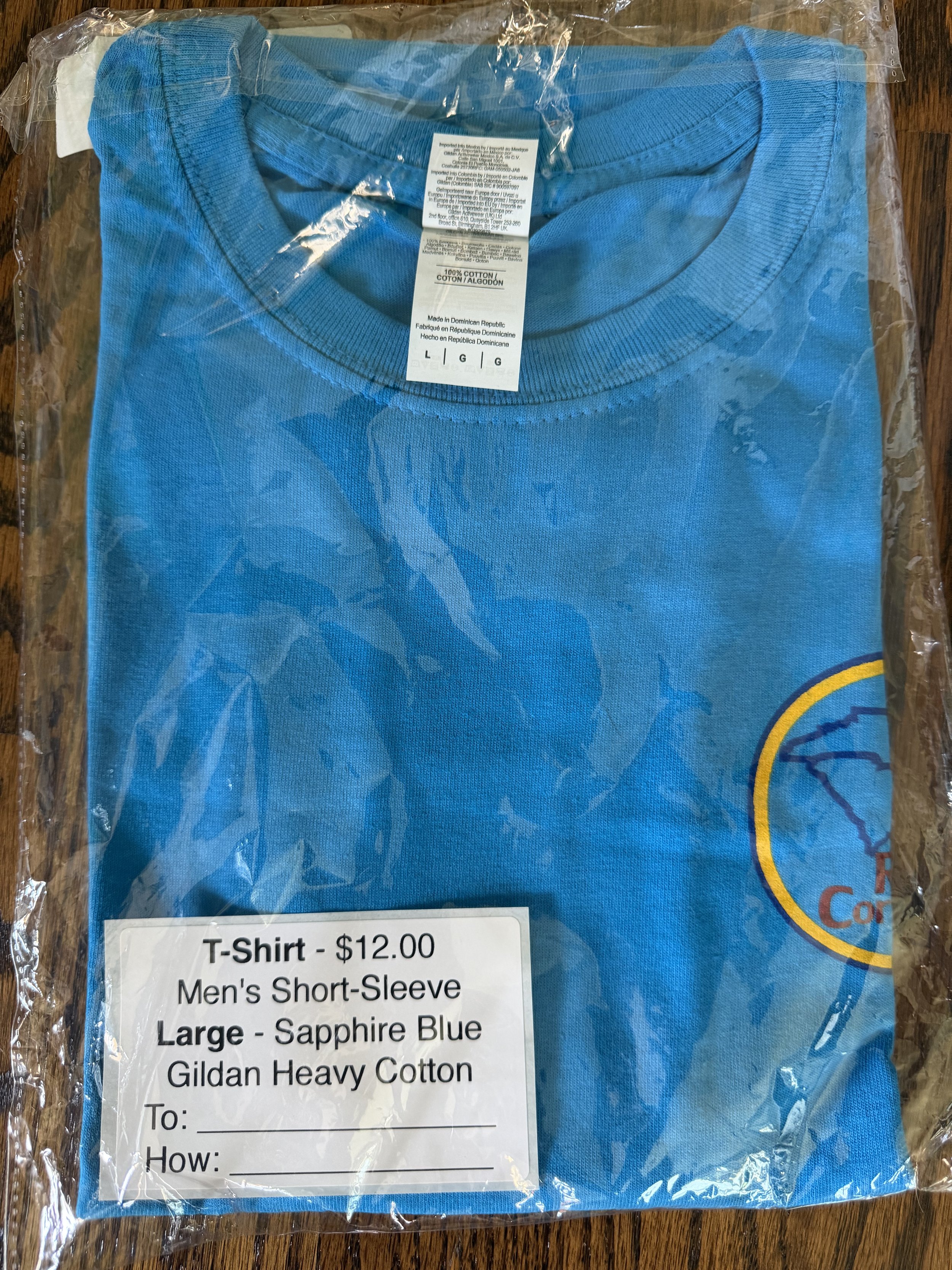 Mens Large Short-Sleeve T-Shirt Sapphire Blue