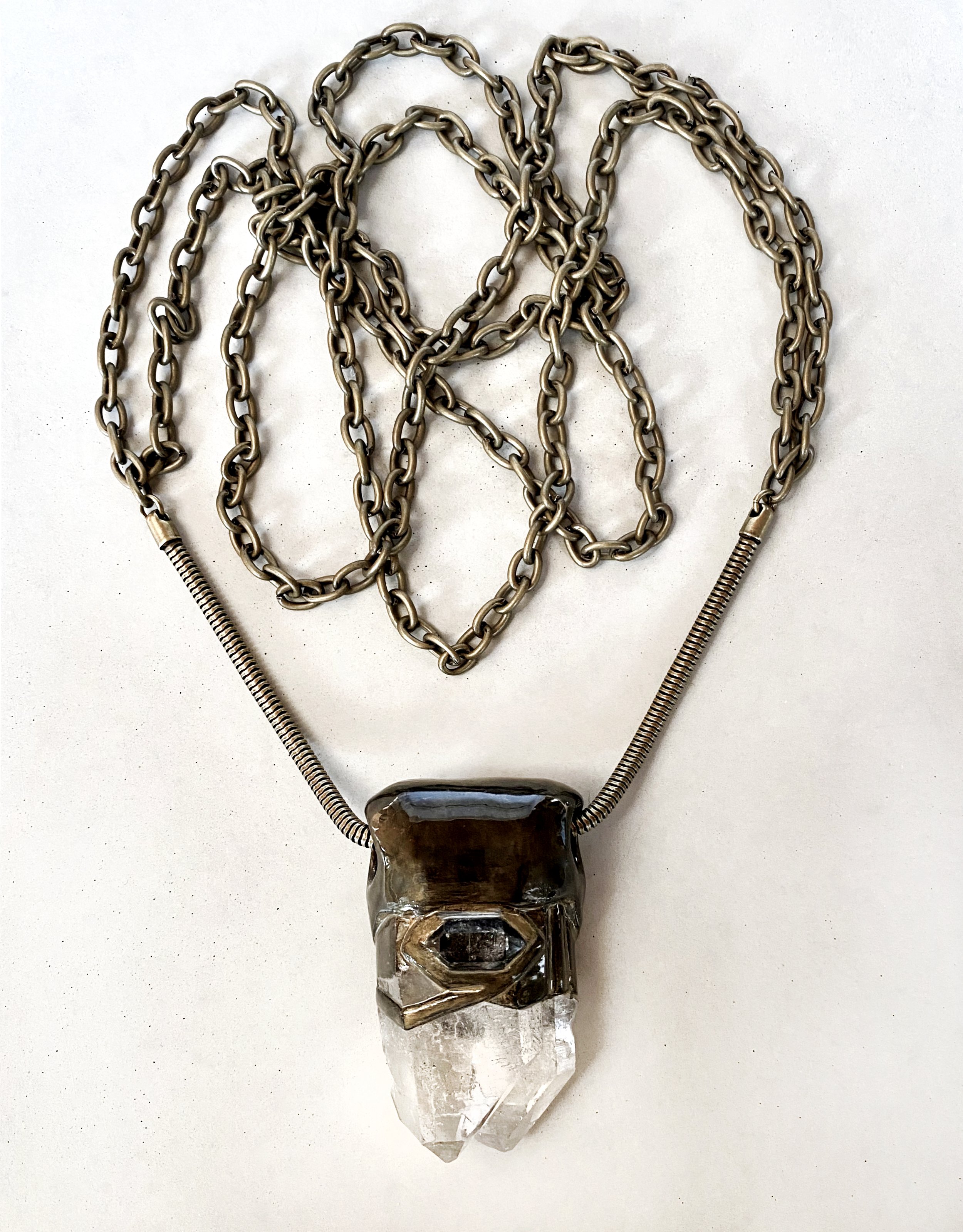 Tibetan Quartz Cluster Pendant
