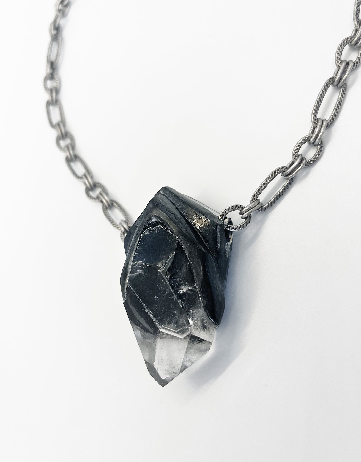 Raw Cut Tibetan Quartz Necklace