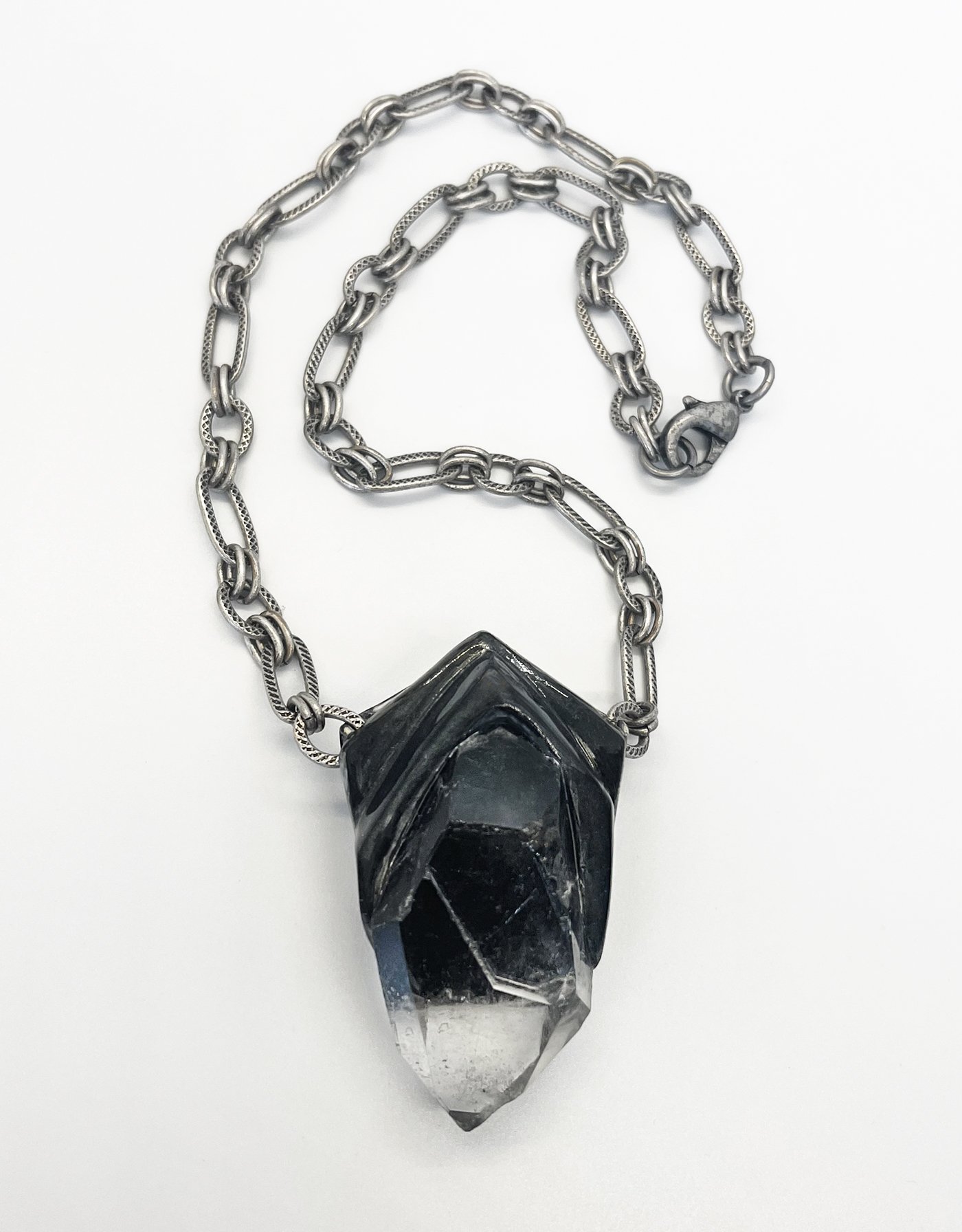Raw Cut Tibetan Quartz Necklace