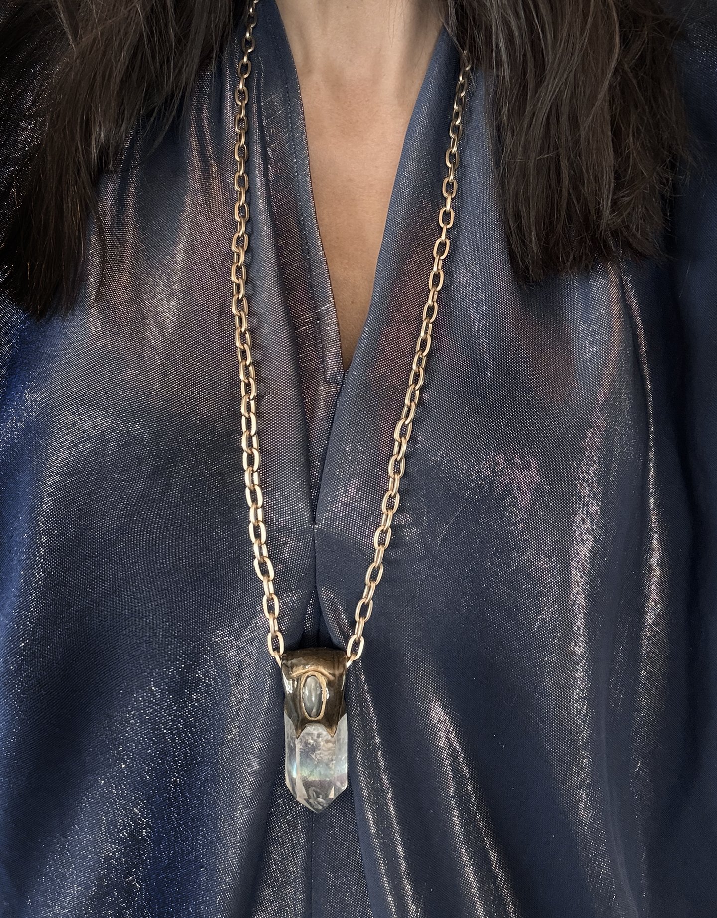 Aura Angel Aura Quartz and Blue Moonstone Pendant