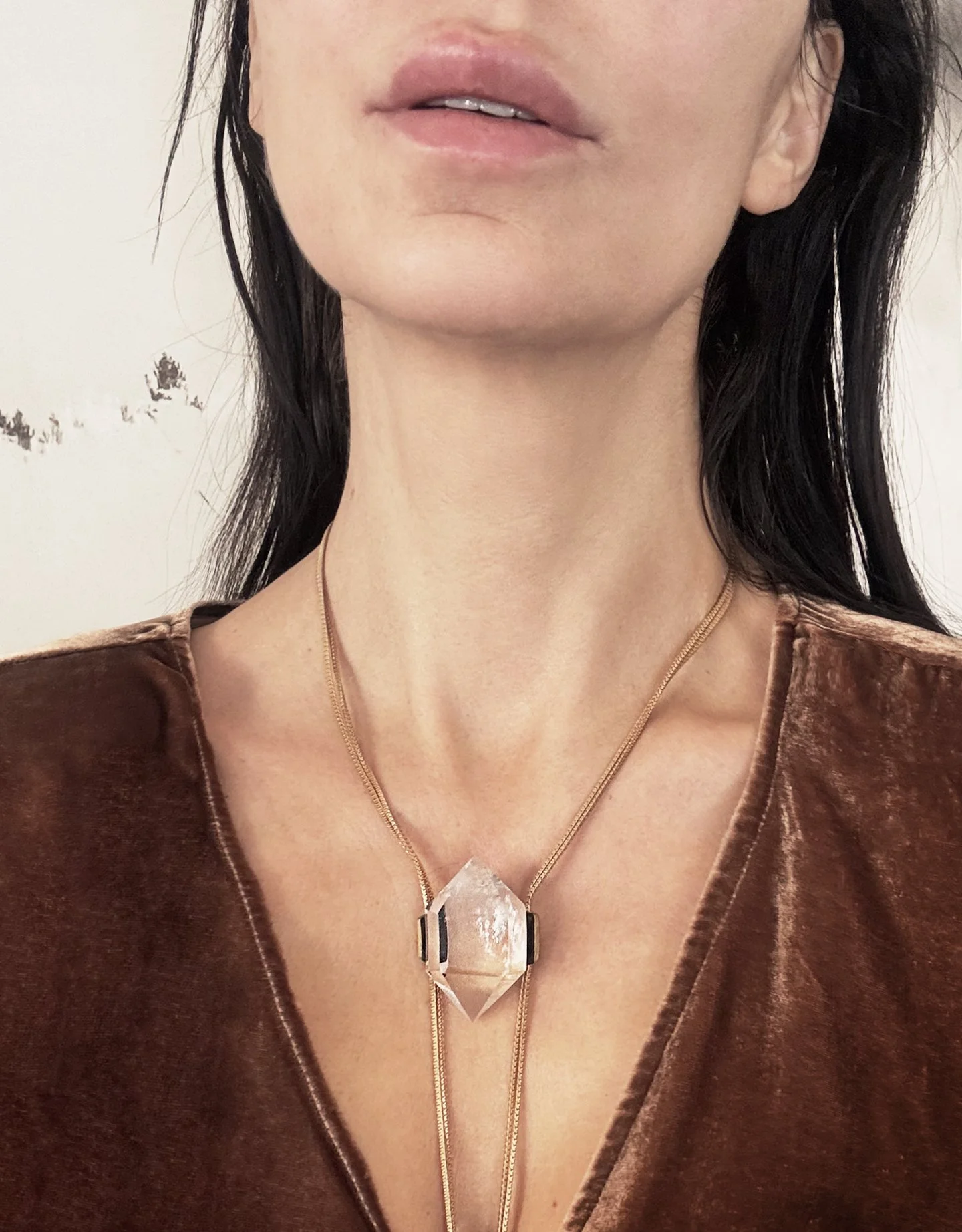 armed with ardor_angel #87-quarts crystal lariat necklace-on.jpeg