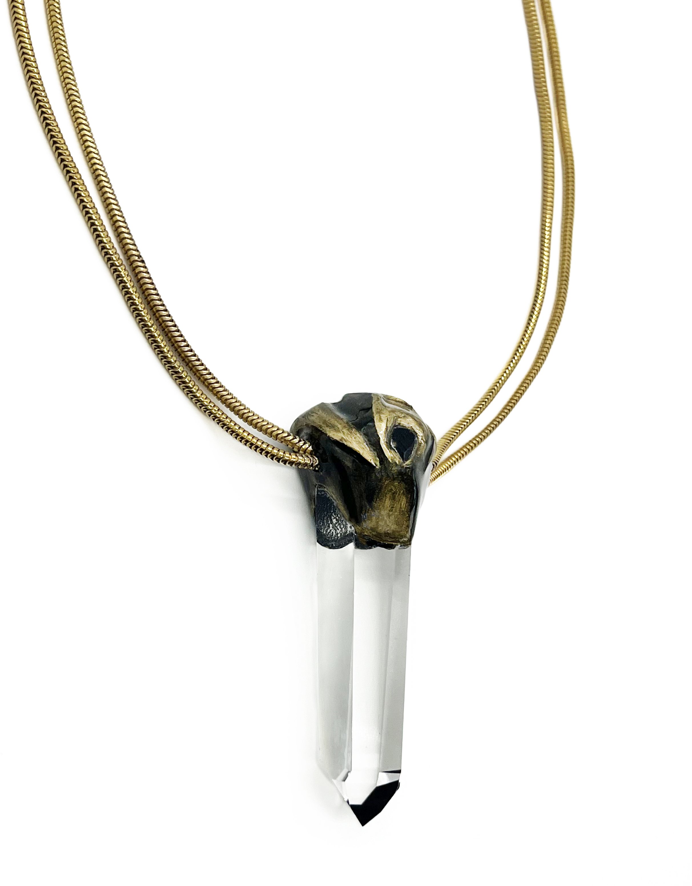 The Muse #2 Quartz Crystal And Garnet Quartz Necklace