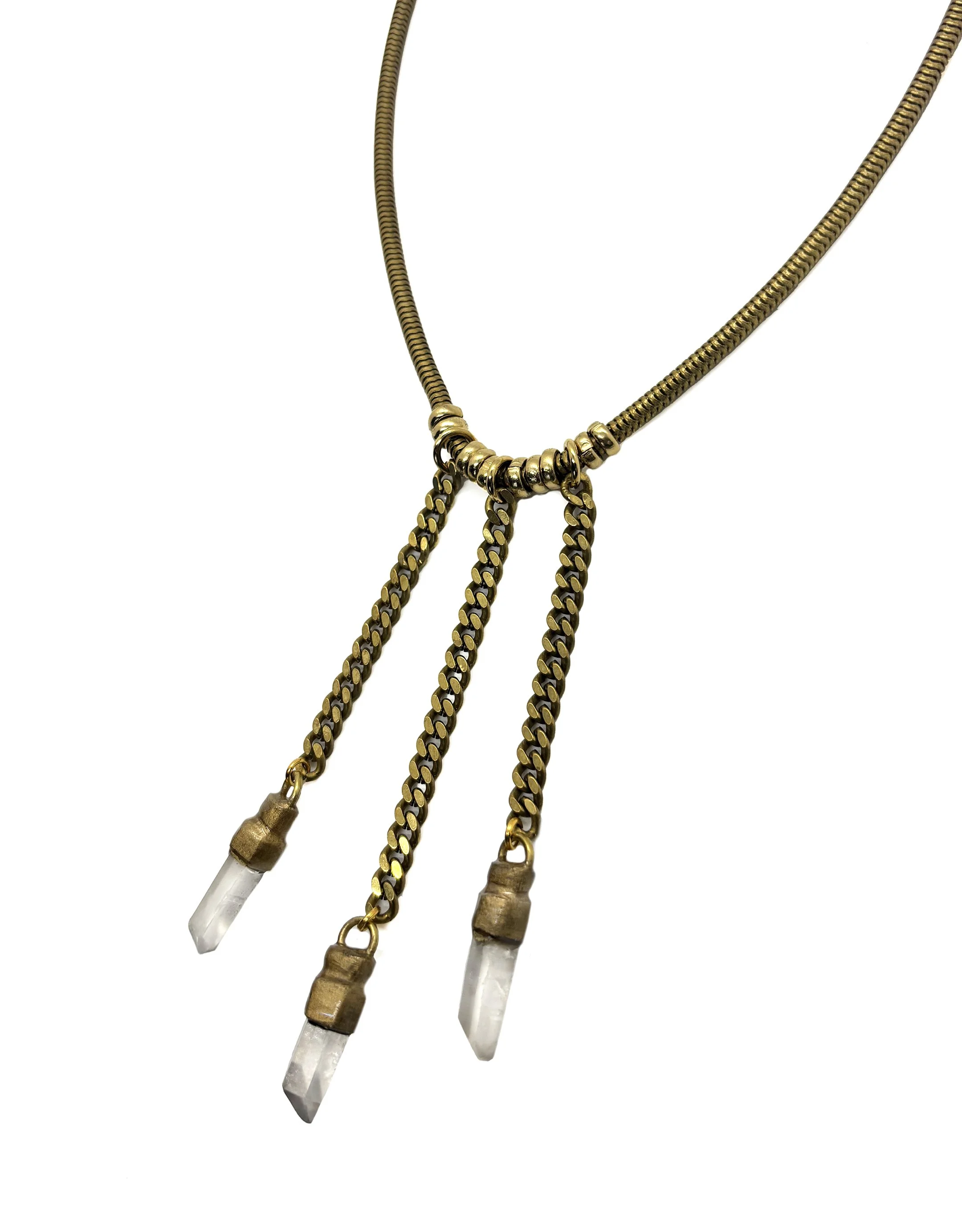 Mistral-armed with ardor-quartz crystal necklace