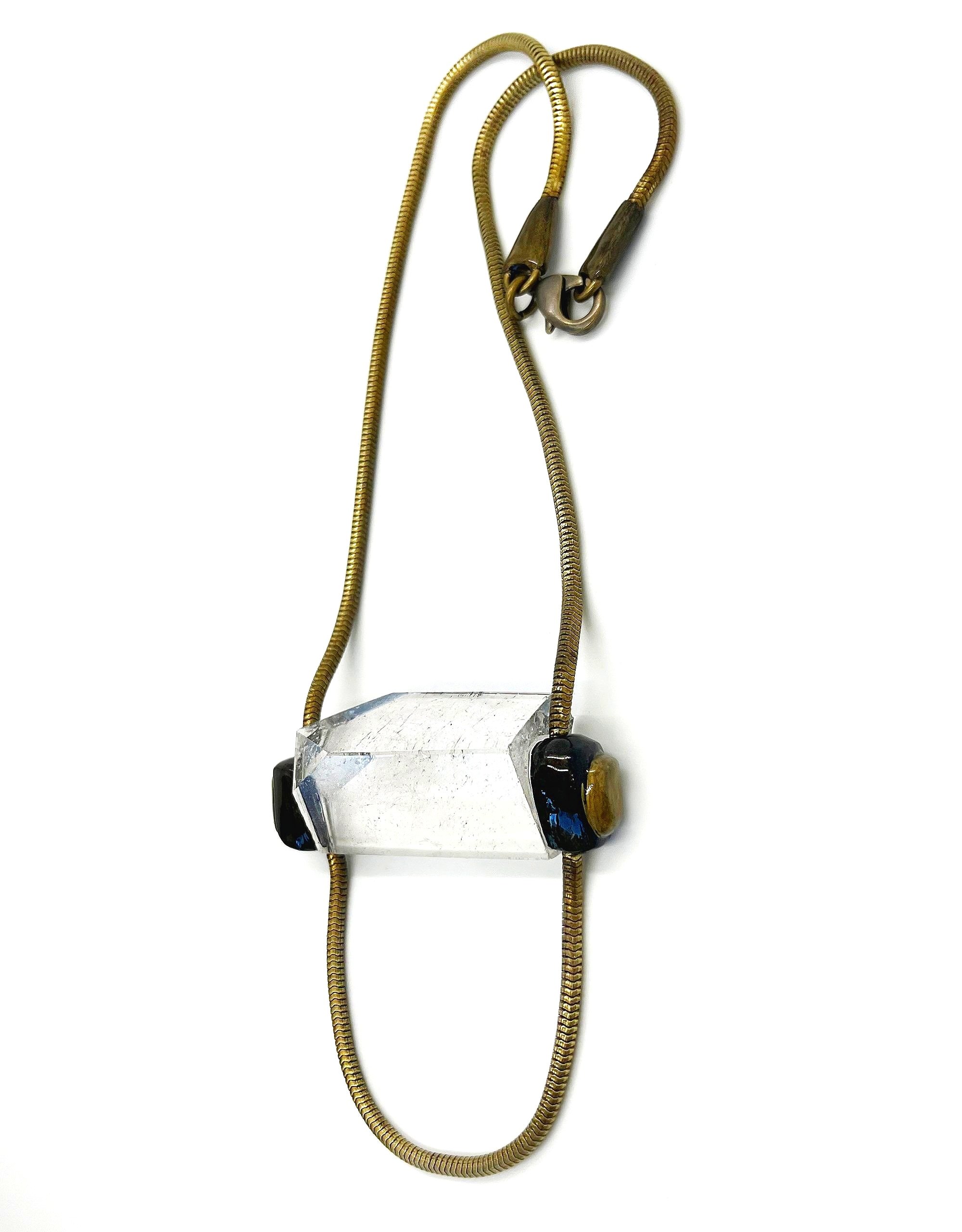 Geometric Quartz Crystal Necklace