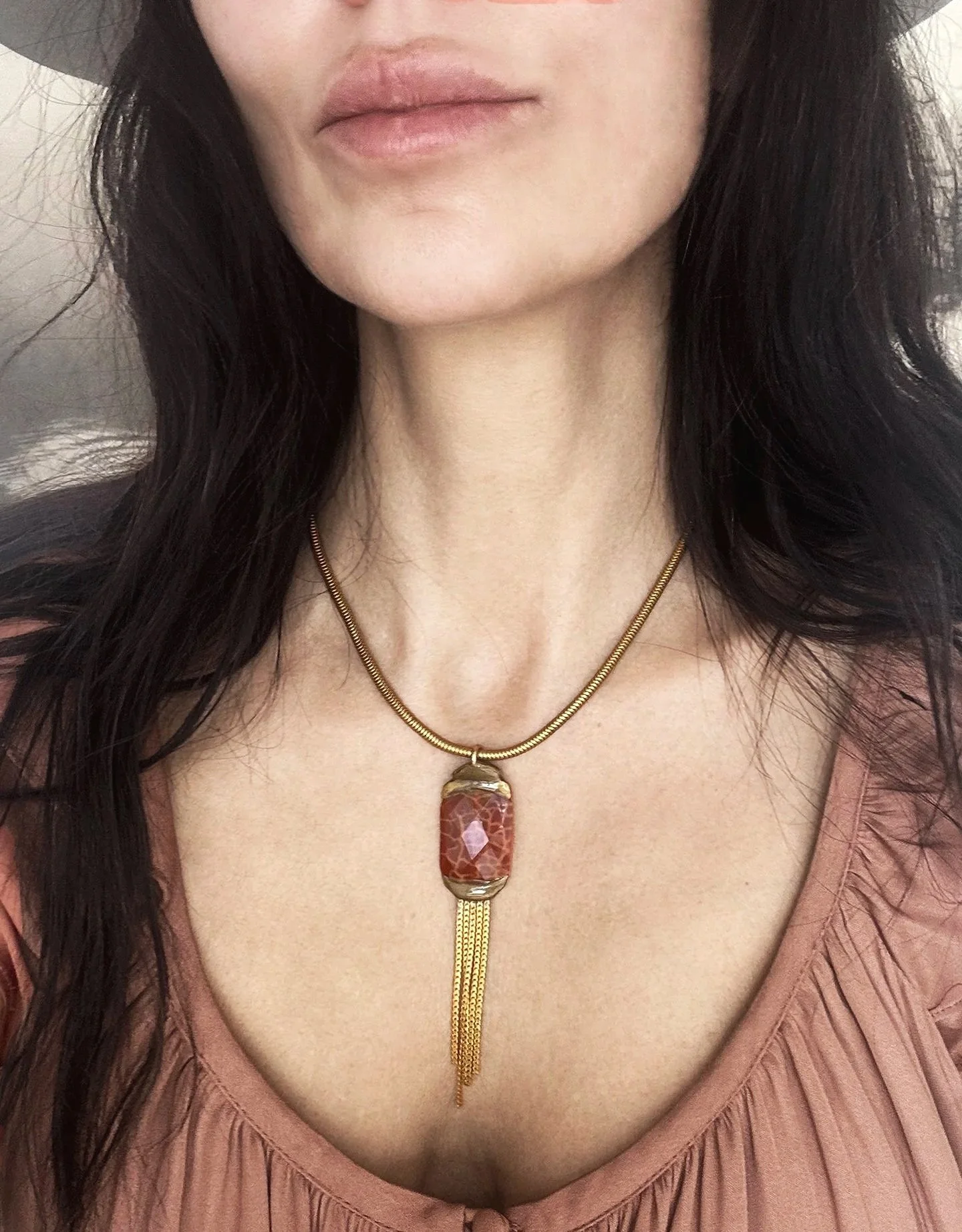 ArmedWithArdor-Warrior+1+Necklace-Red+Agate-On.jpg