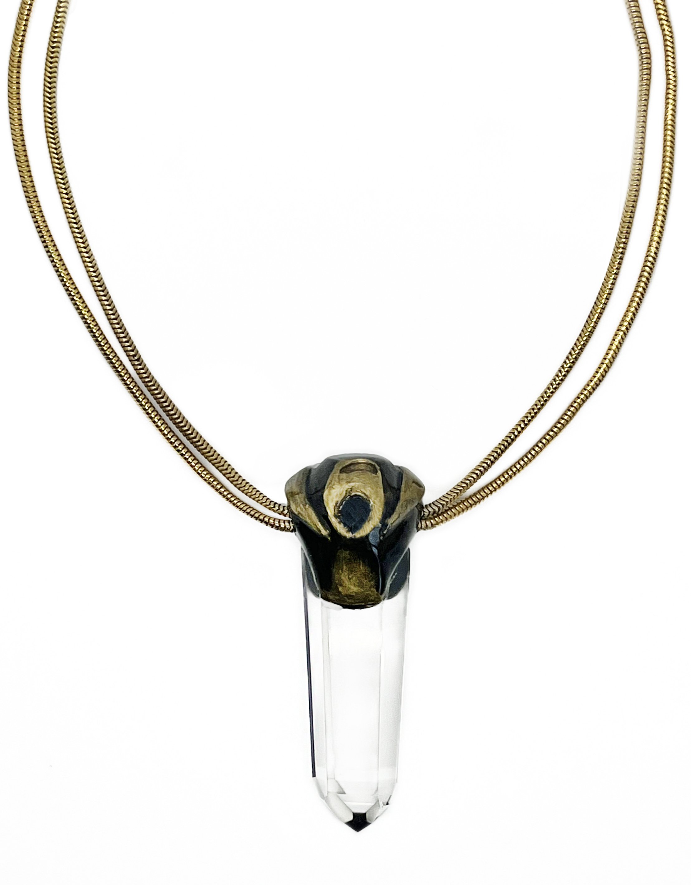 The Muse #2 Quartz Crystal And Garnet Quartz Necklace