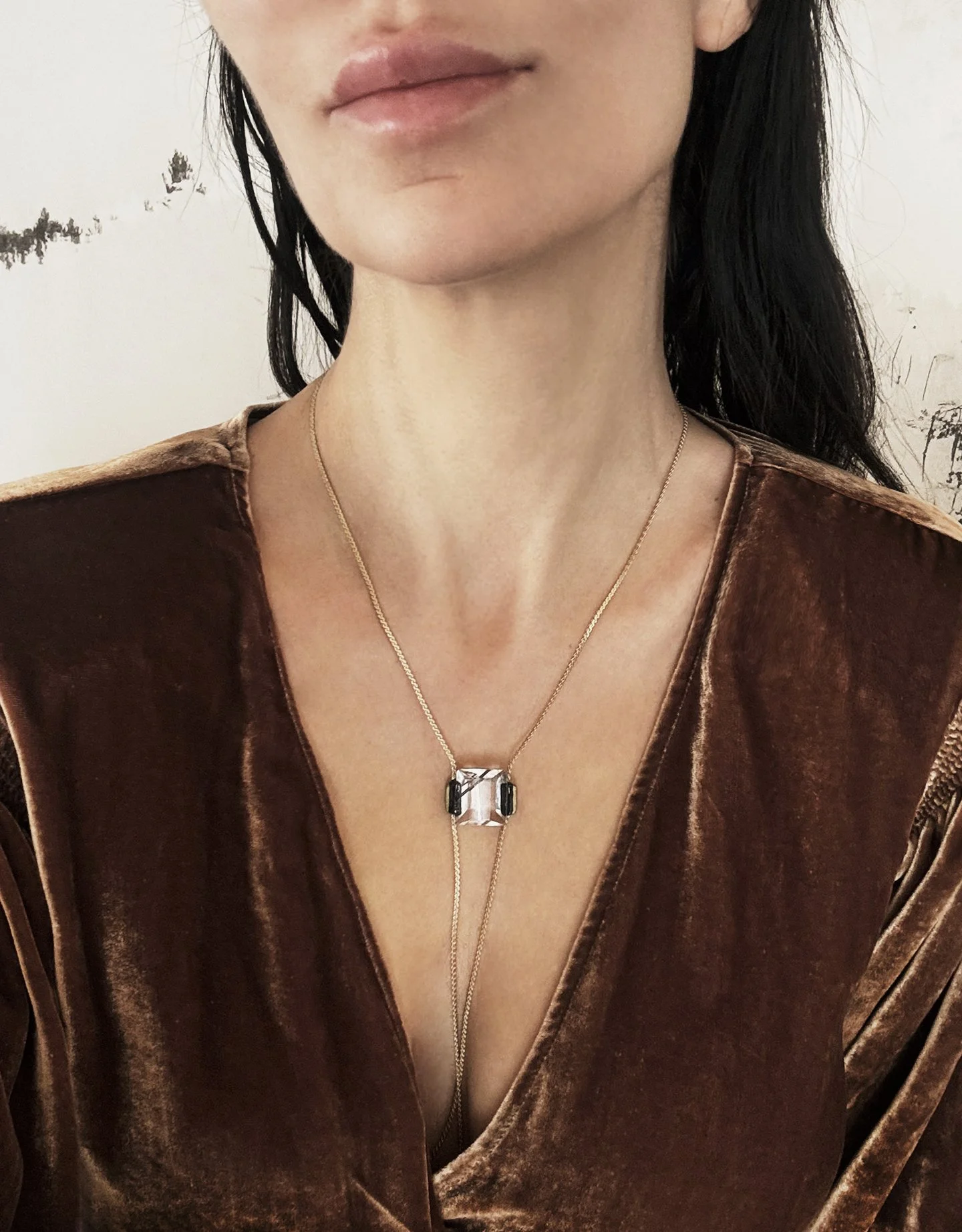 armed with ardor-rumi-rutilated quartz necklace-on.jpeg