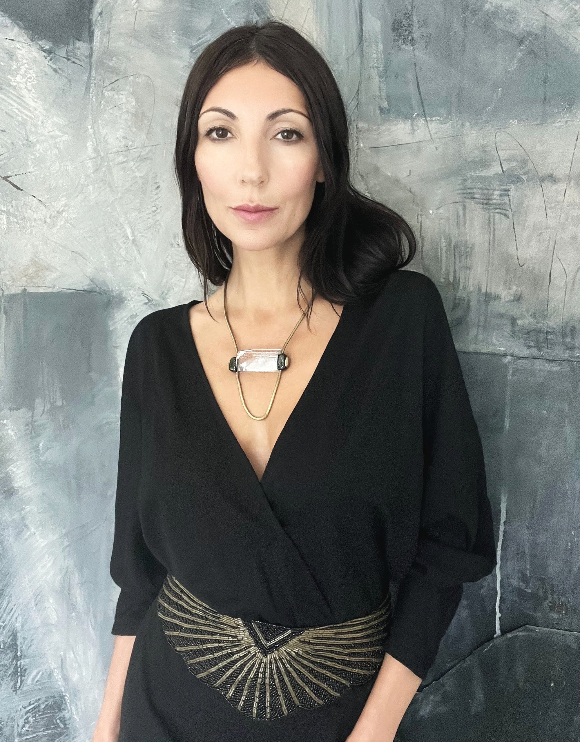 Geometric Quartz Crystal Necklace