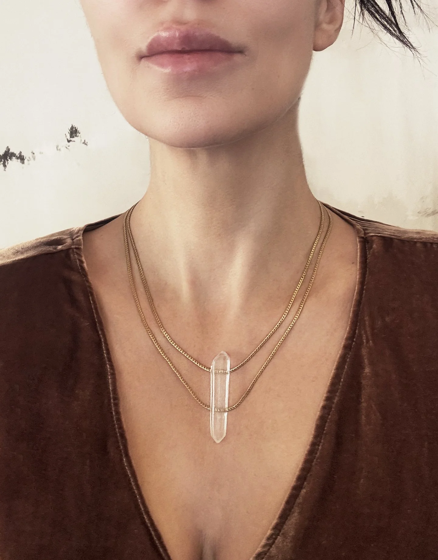 armed with ardor+glow+nepal quartz crystal necklace