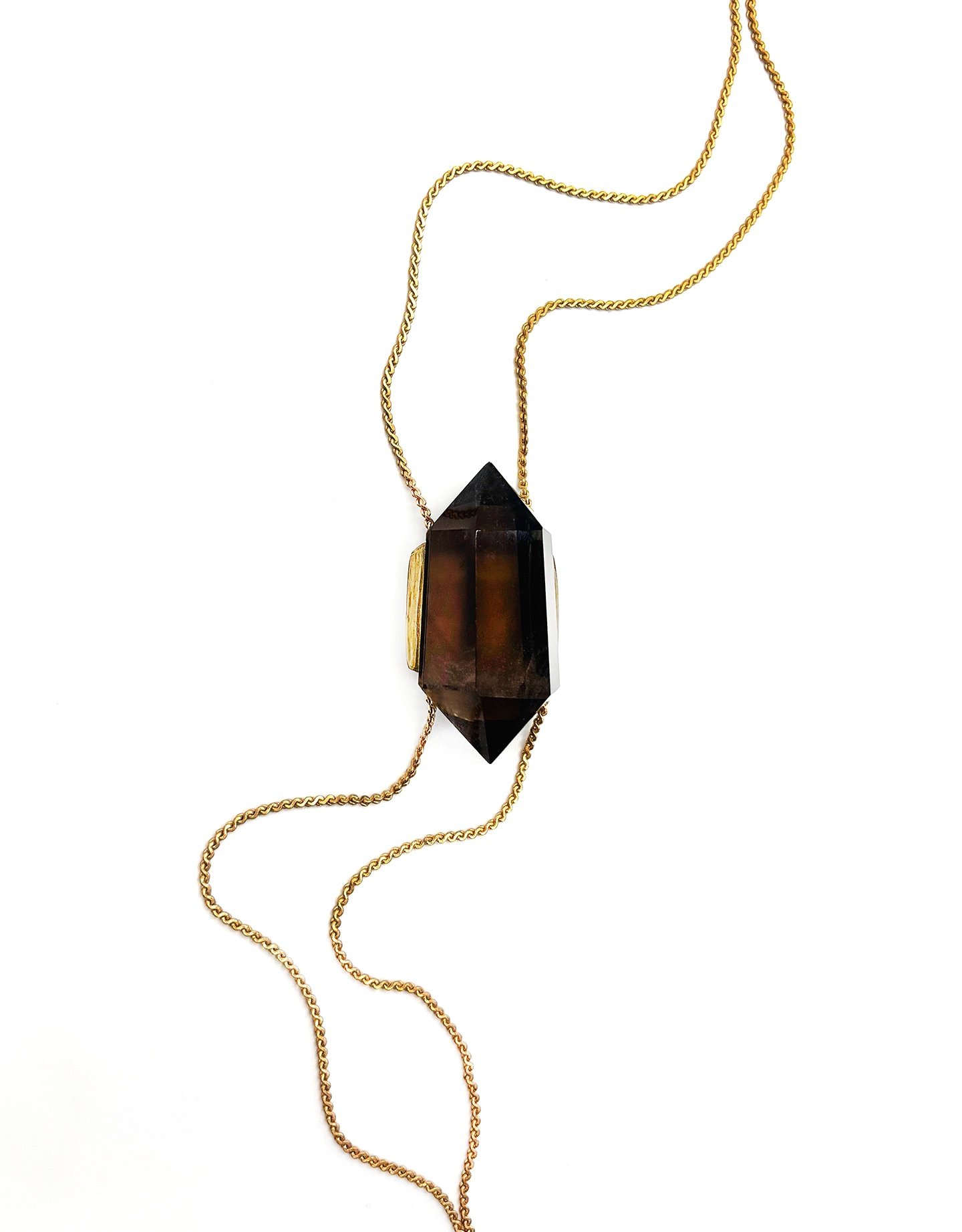 The Angel #65 Smoky Quartz Lariat Necklace