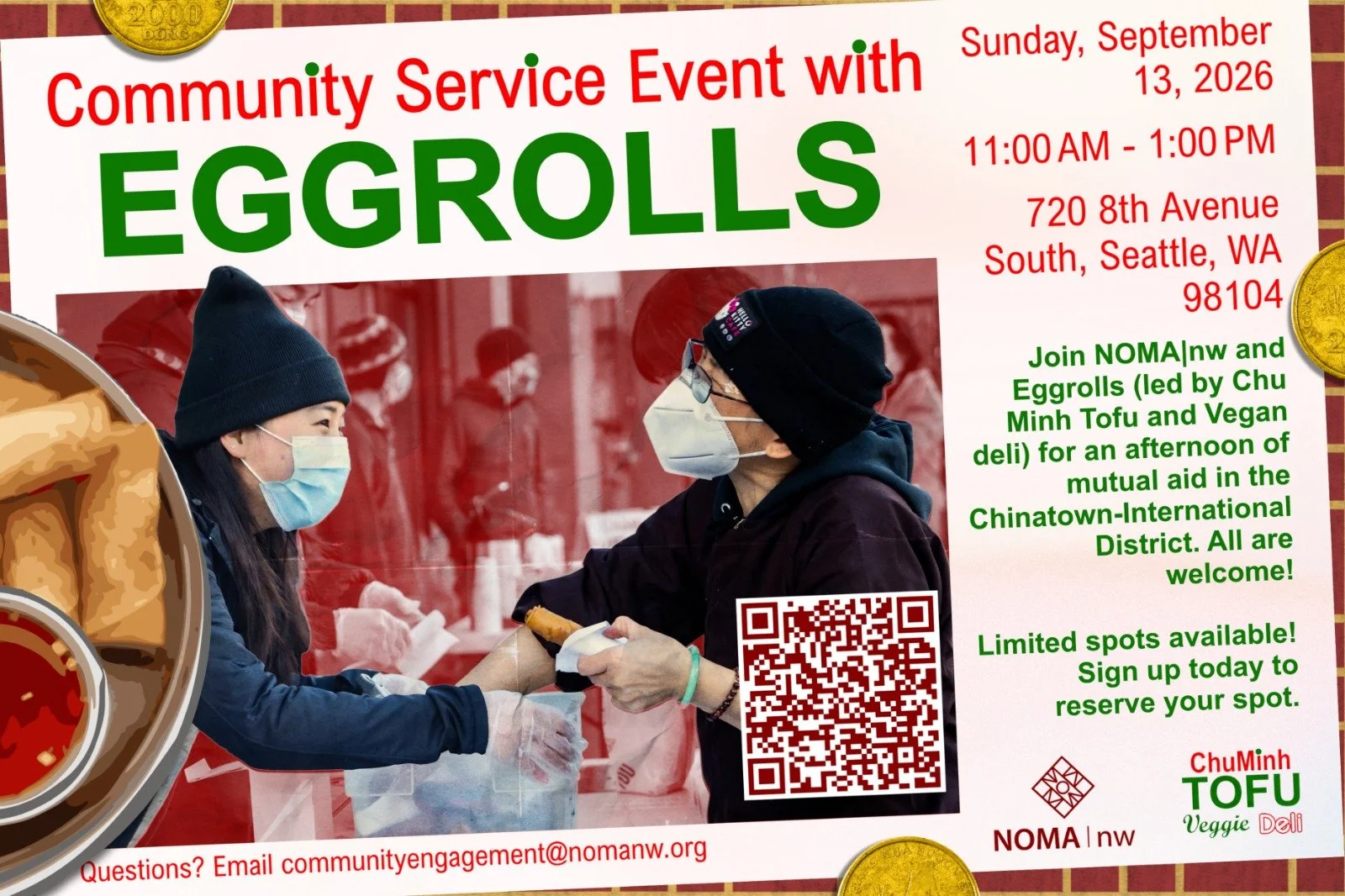 Community Service Event with Eggrolls