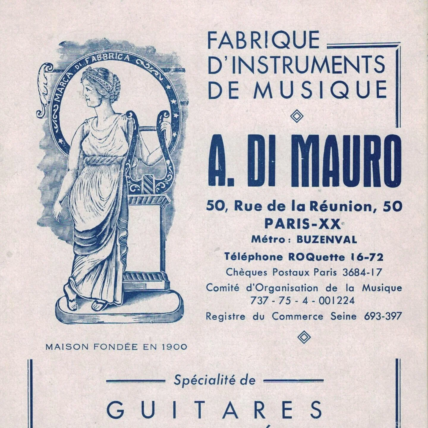 Original Di Mauro Catalogue C. 1950