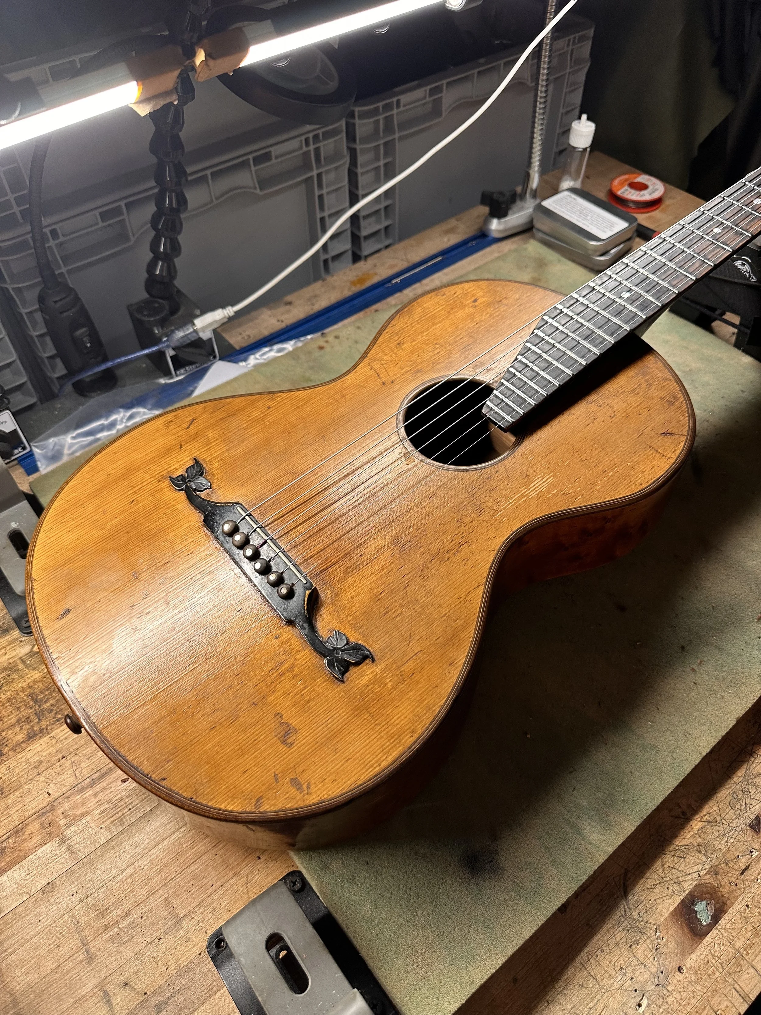 Repair and Restoration of Bohemian Stauffer Style Guitar