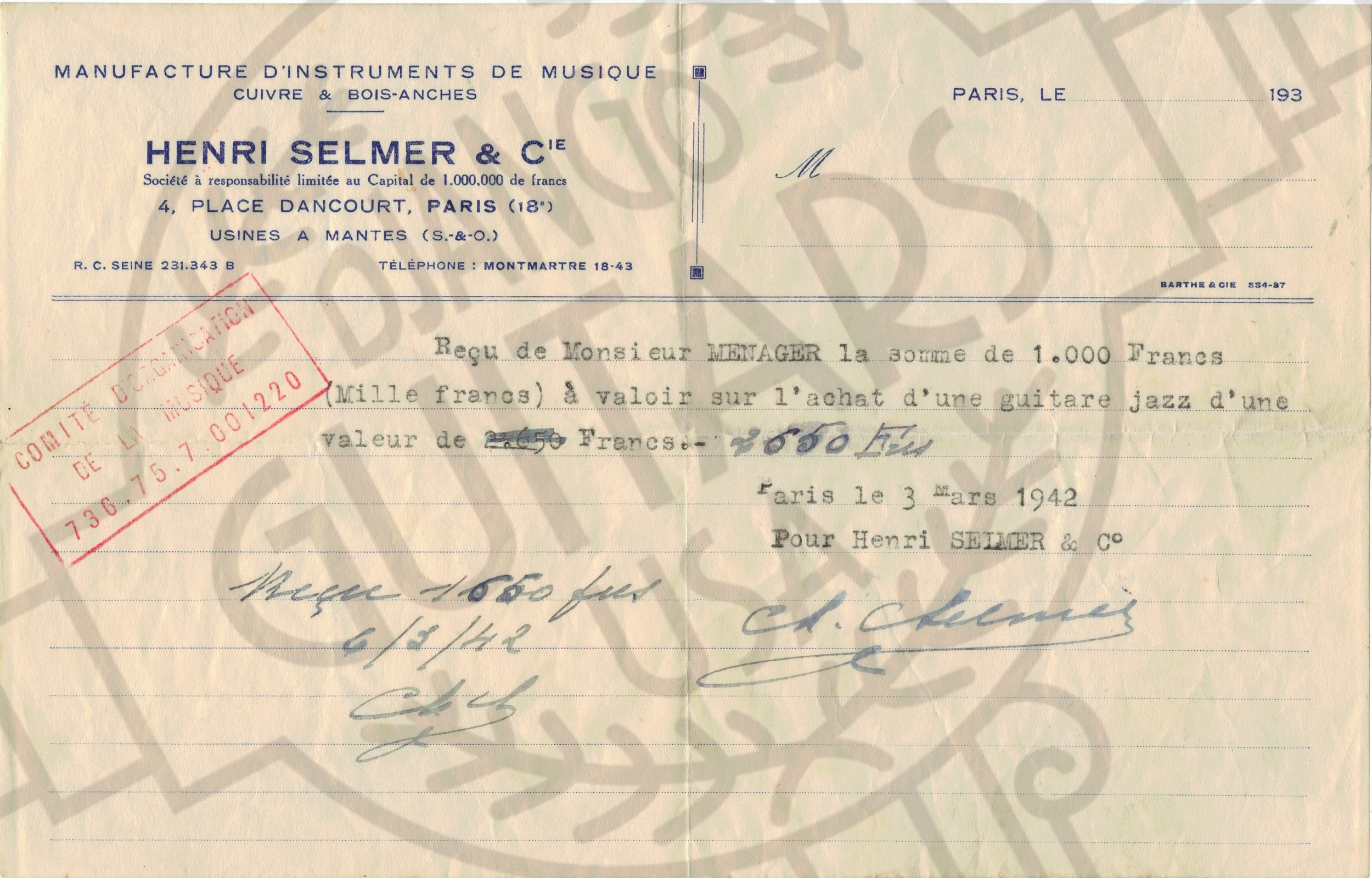 Selmer Facture.PNG