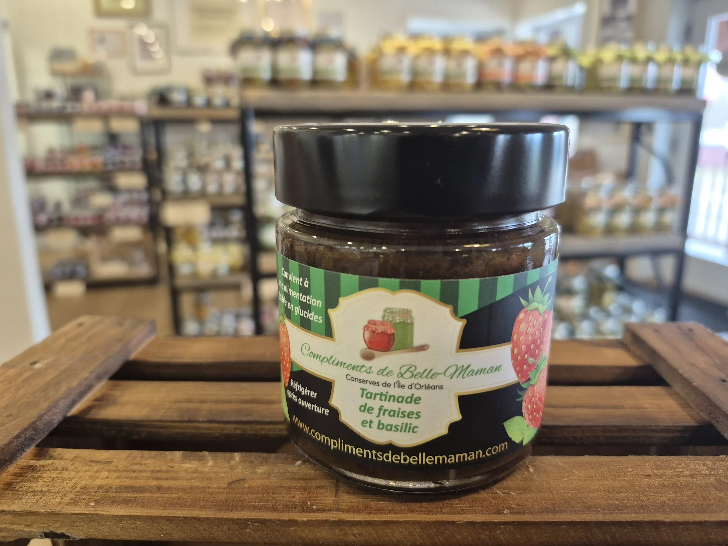 Tartinade de fraises et basilic