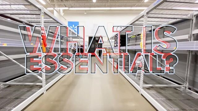 A stark and sparse screen-grab from @colorearthpro (aka Shane O) documentary &ldquo;COVID Content Productions&rdquo; - #recess_mag #essential #essentialworkers #whatsmissing #reality #panic #emptyshelves #filmdocumentary #filmmaker #essentialproducts