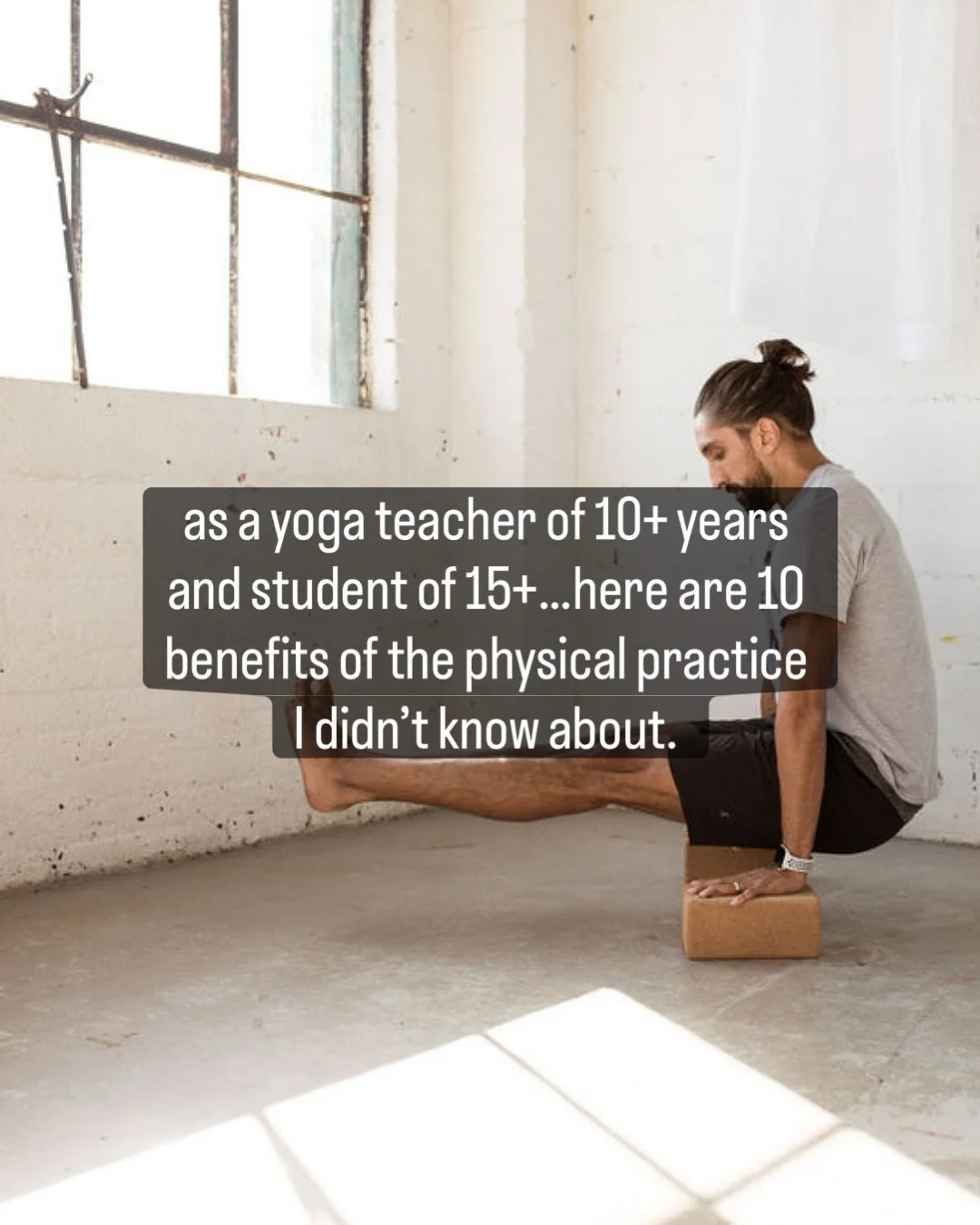 Here are 10 non-physical benefits of yoga you may not know about 🧘🏽&zwj;♂️

➊ It teaches patience.
Every pose asks you to slow down and breathe through resistance &mdash; a lesson that carries into traffic, work, and relationships.

➋ It builds sel