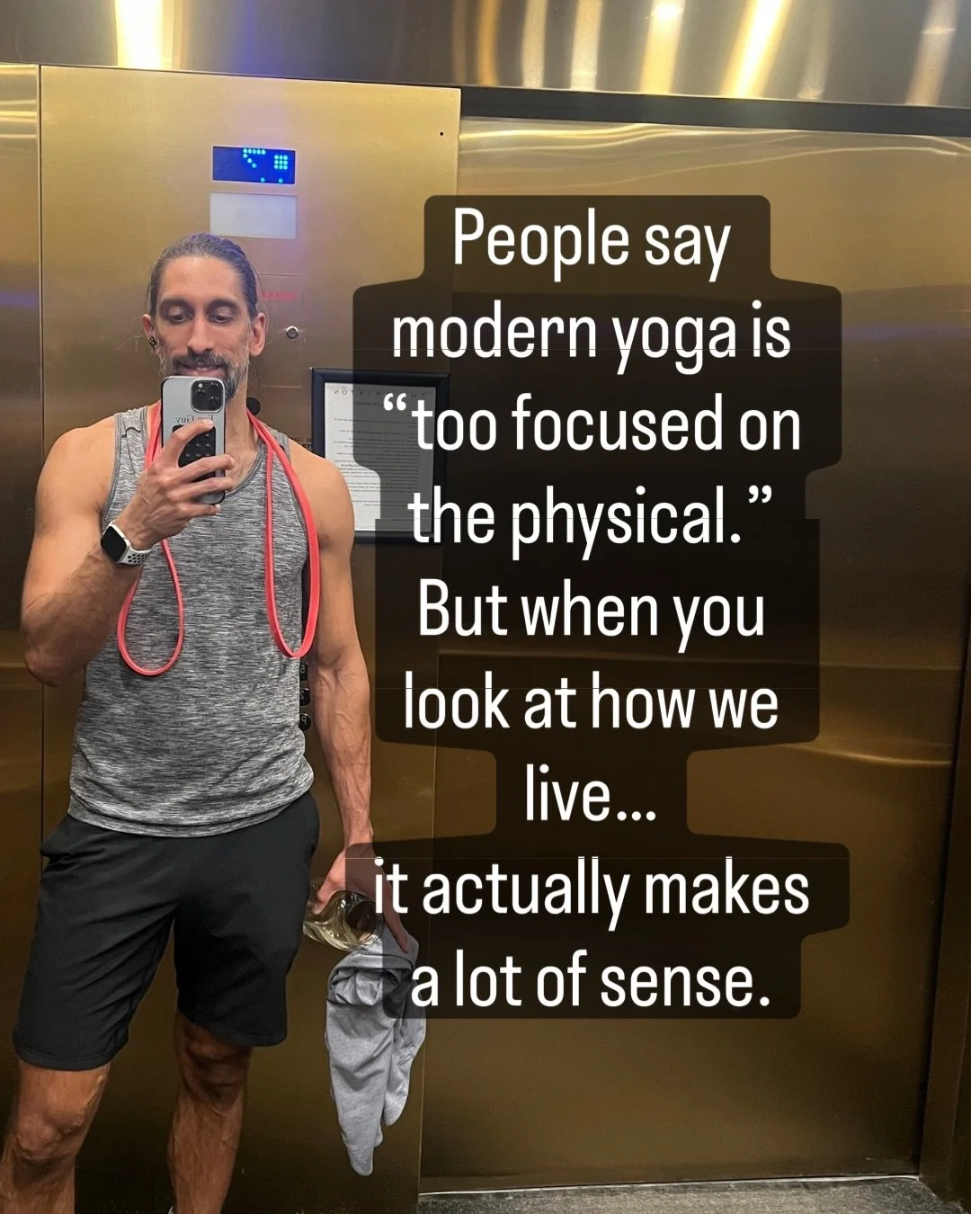 A lot of people say modern yoga has become too workout-focused.

But when you really look at how we live today&hellip;
it actually makes sense.

We sit more than any generation before us.
Our bodies are stiff.
Our nervous systems are overstimulated.
