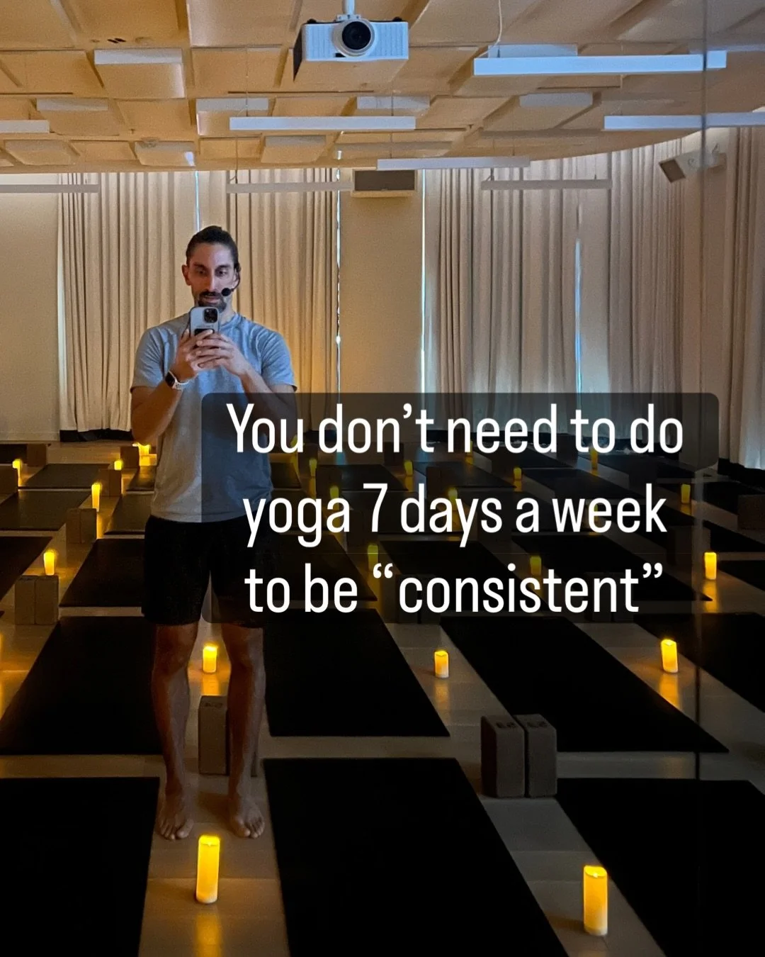 I used to think consistency meant doing yoga every single day

No exceptions

Full classes
Perfect routines
Never missing

And if I missed a few days&hellip;
it felt like starting over

But lately, my &ldquo;yoga&rdquo; hasn&rsquo;t looked like yoga 