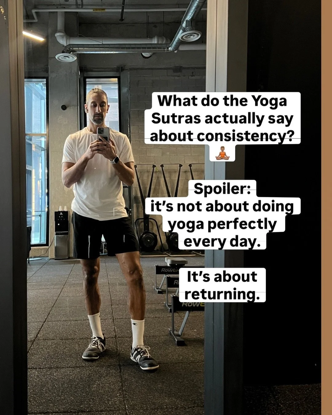 Most people think yoga works because of one really good class.

But the Yoga Sutras teach something very different.

Not intensity.
Not perfection.
Not forcing.

Consistency.
Patience.
Returning.

This one changed how I look at yoga completely 🧘🏽&z