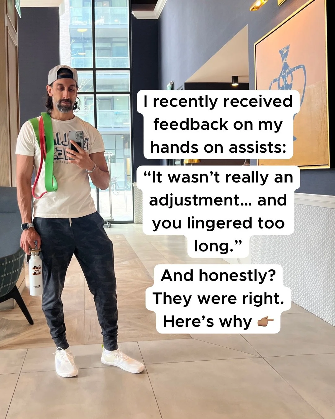 I think conversations around hands-on assists become more complicated when you&rsquo;re a male yoga teacher.

So I wanted to explain my intention, philosophy, and approach to touch in class ☝🏽