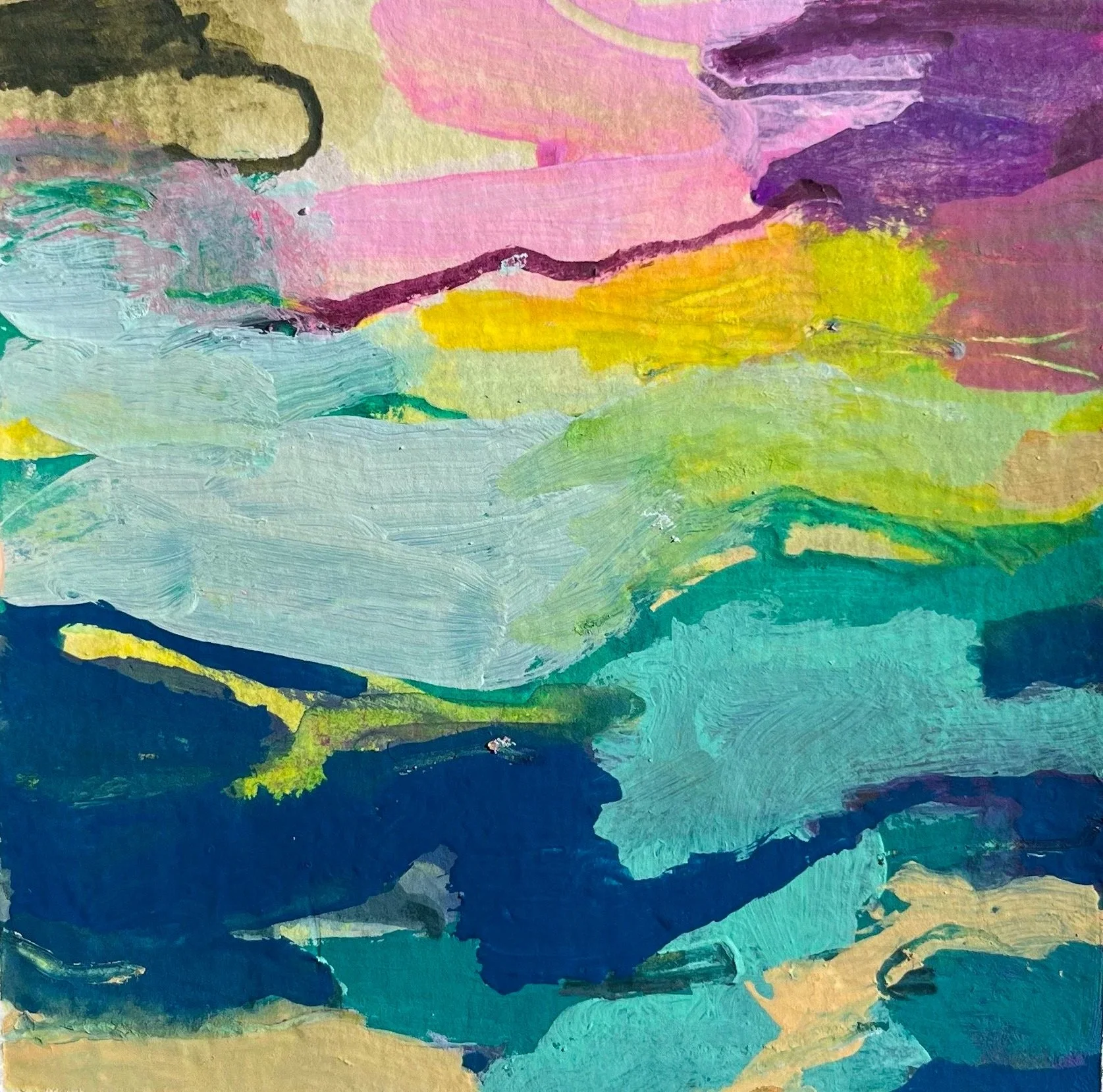 Rushing River 4x4 inches