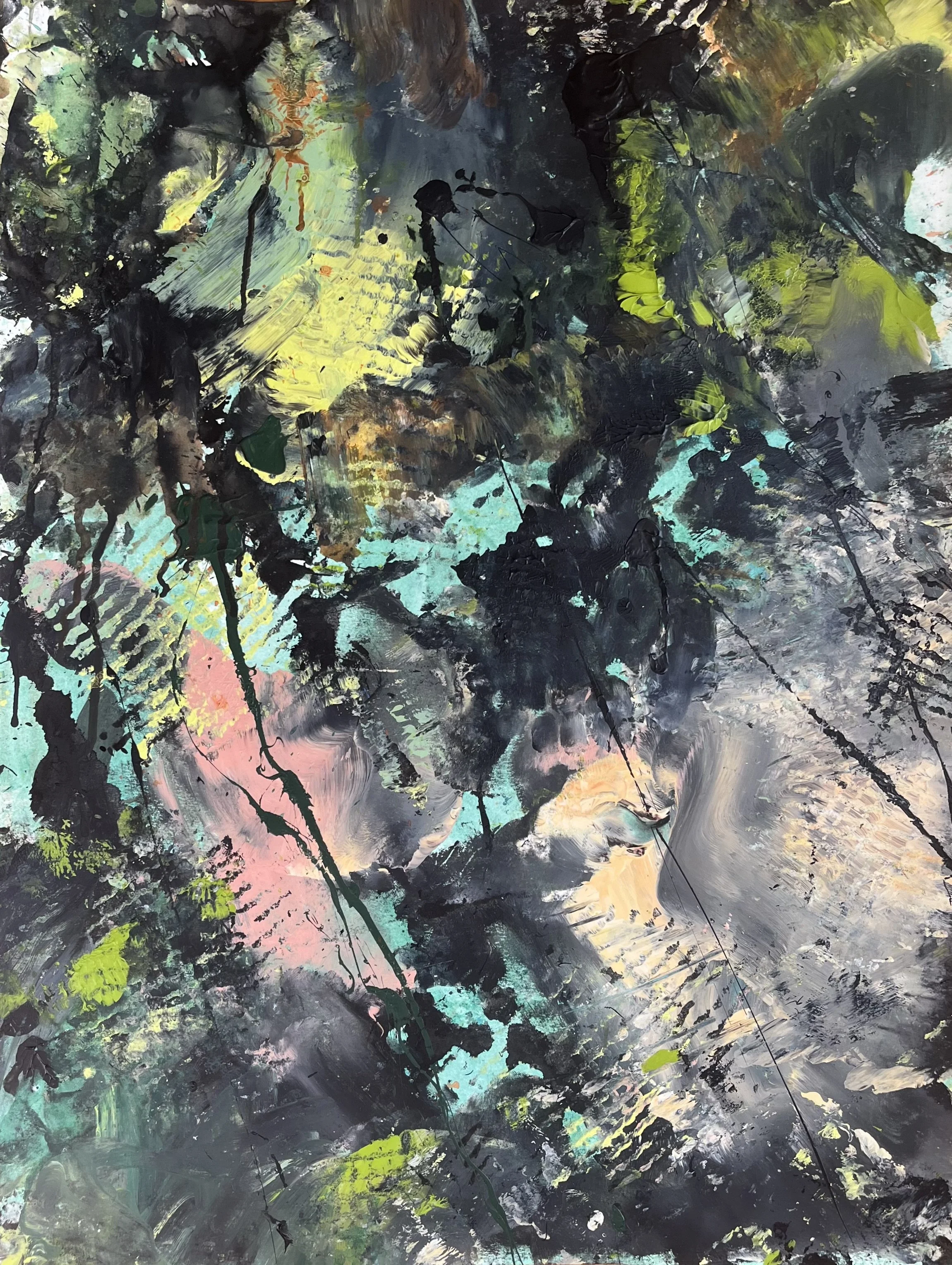 Tires, Impact, and Flesh 24x18 inches