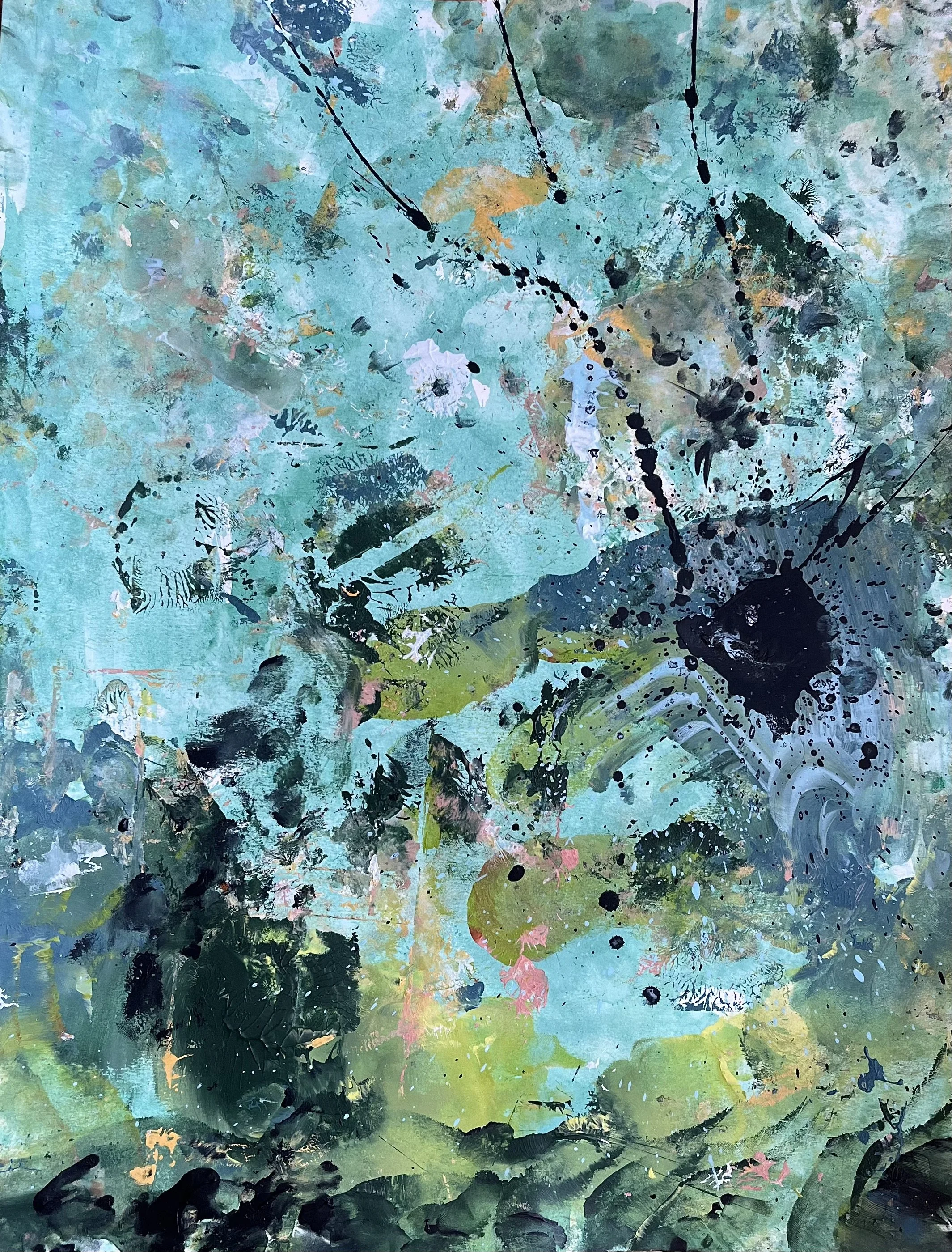 Deep Sea and Other Unexplored Places 24x18 inches
