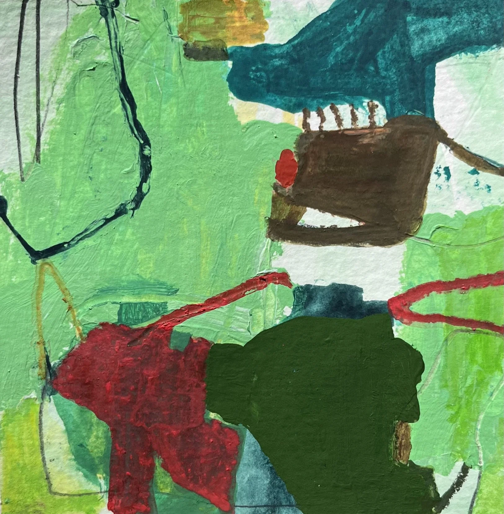 Different Paths to the Same Place 4x4 inches