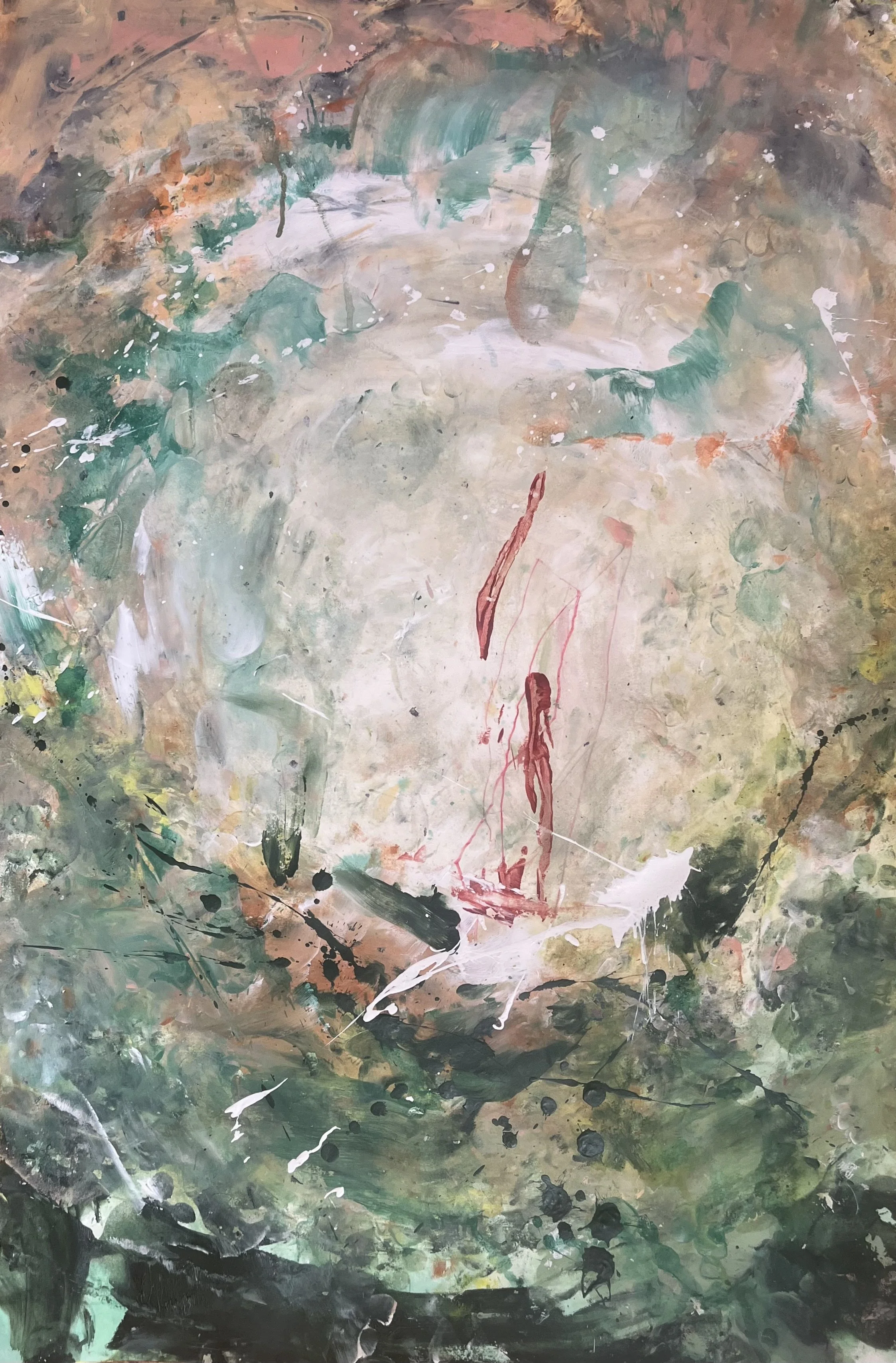 Burning the Length of My Arm for Warmth 36x23.5 inches