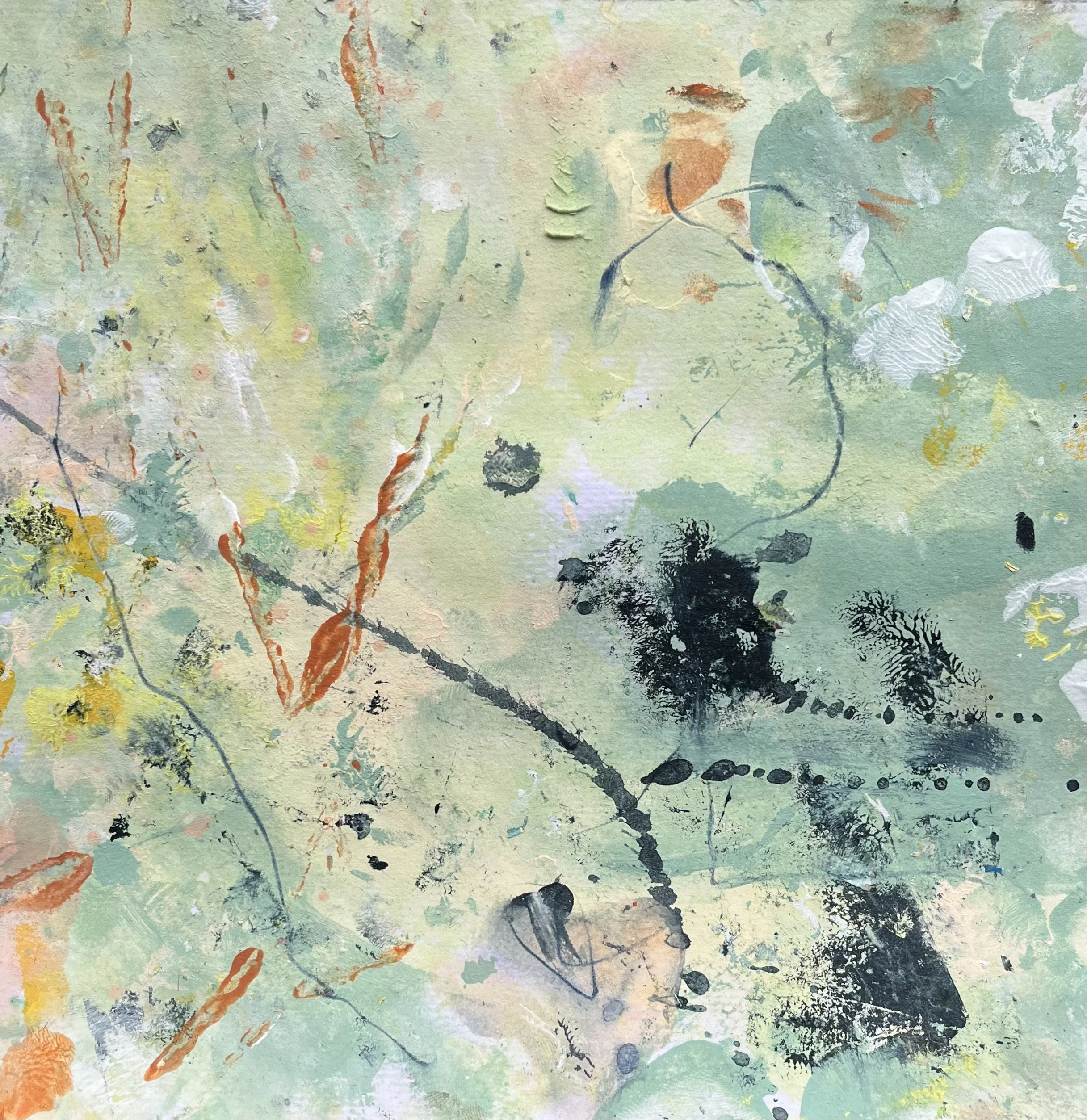 Stumbling (Illegible to Myself) 9x9 inches