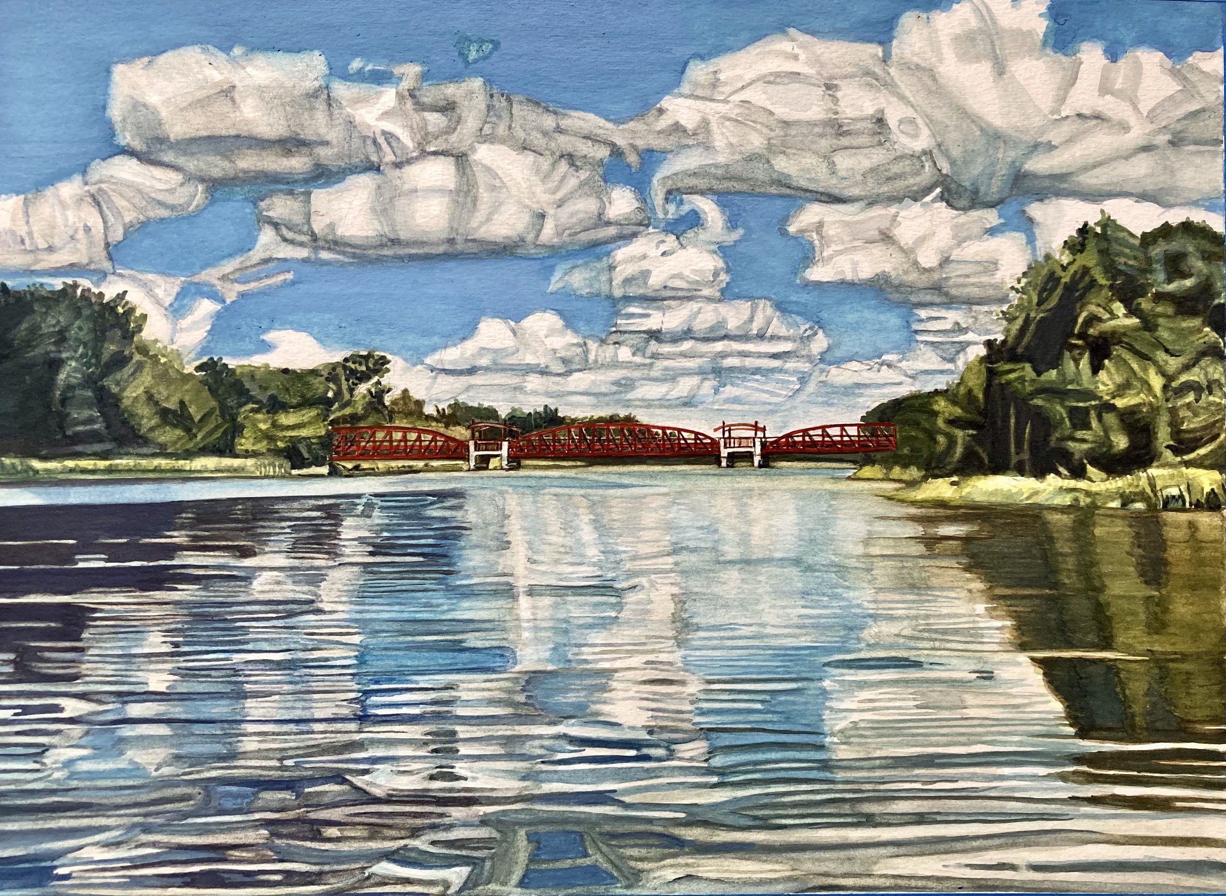 Easter Lake, Watercolor // $400.00