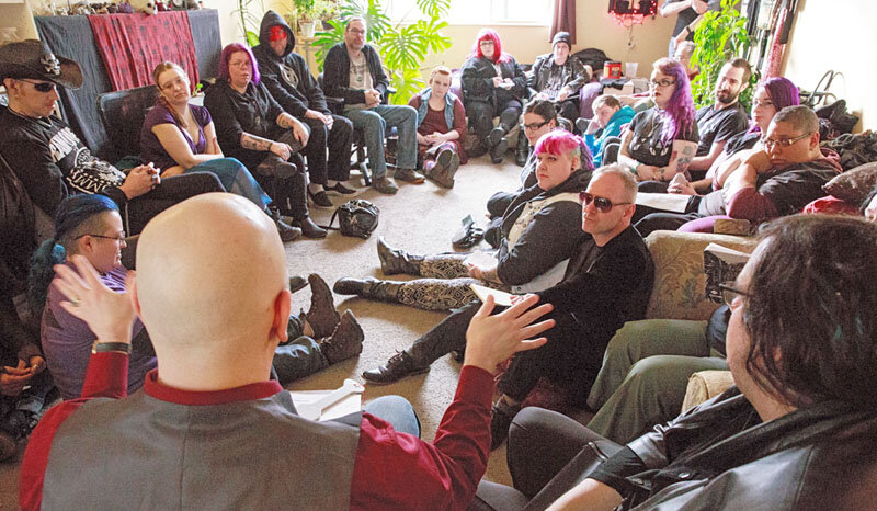 A meeting of The Satanic Temple of Seattle in the city’s Ballard neighborhood.    Photo Credit: Erika Schultz 