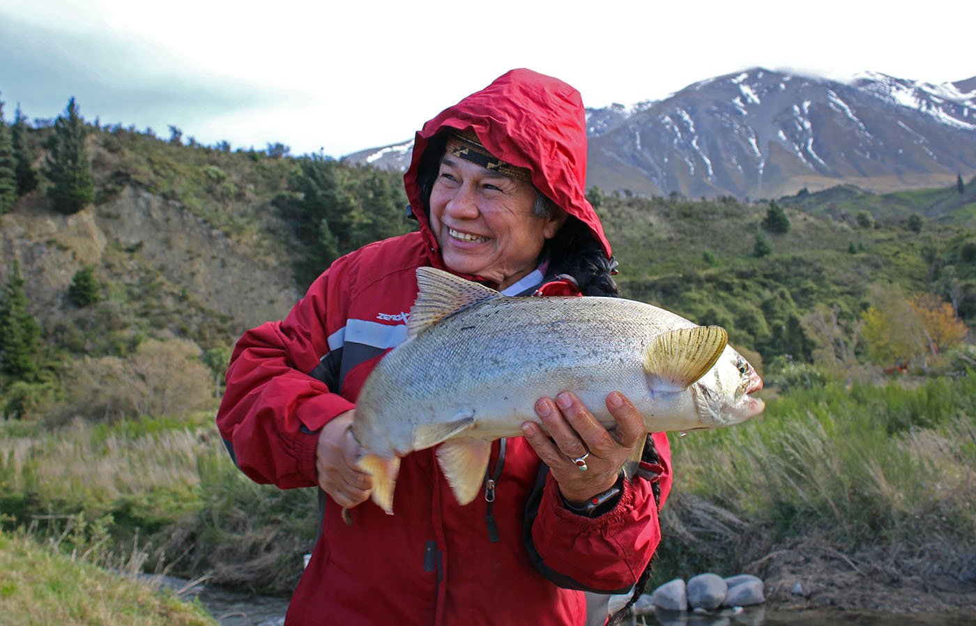  When she heard that salmon in New Zealand had gotten their start more than 120 years ago on the McCloud River and other nearby creeks, Chief Caleen Sisk knew she had to try and bring them back. 2010. Photo: Courtesy of Dirk Barr 