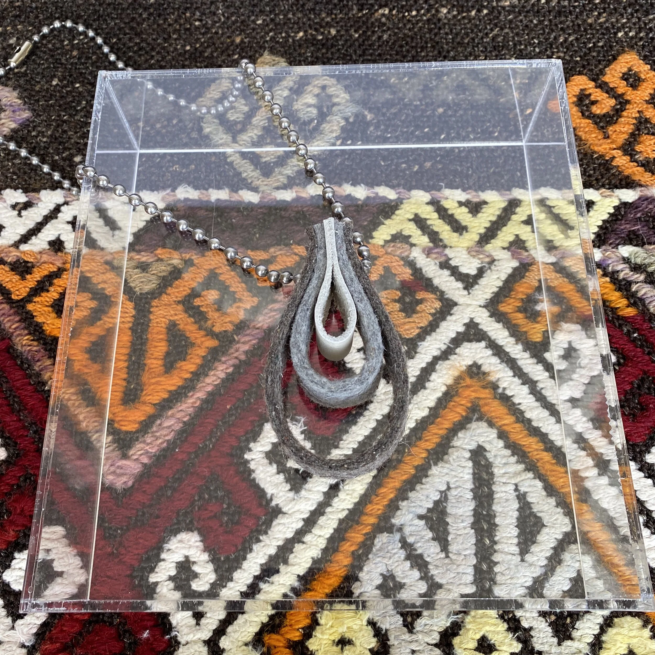 Floue ~ Wool Felt & Leather Necklace