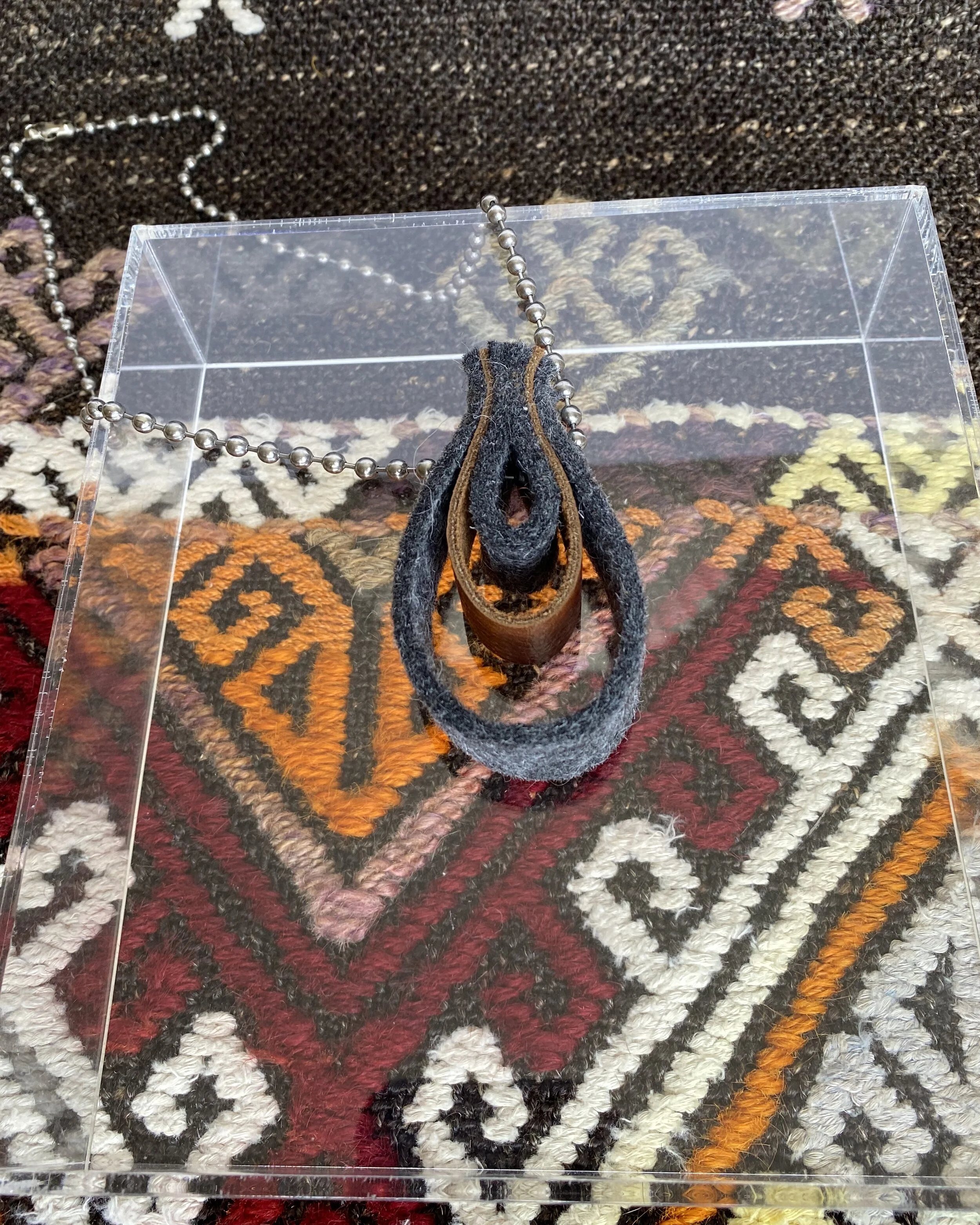 Floue ~ Wool Felt & Leather Necklace
