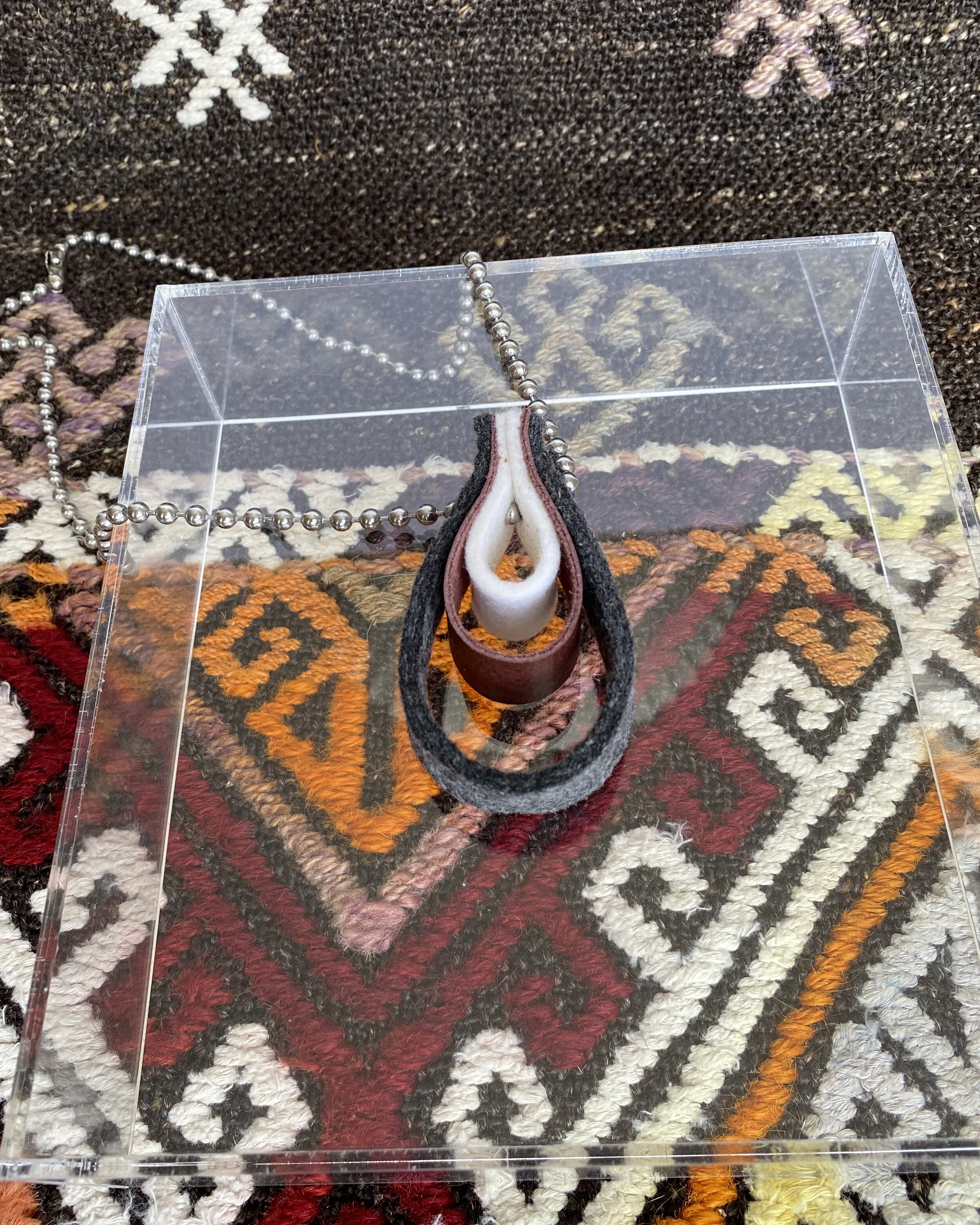 Floue ~ Wool Felt & Leather Necklace