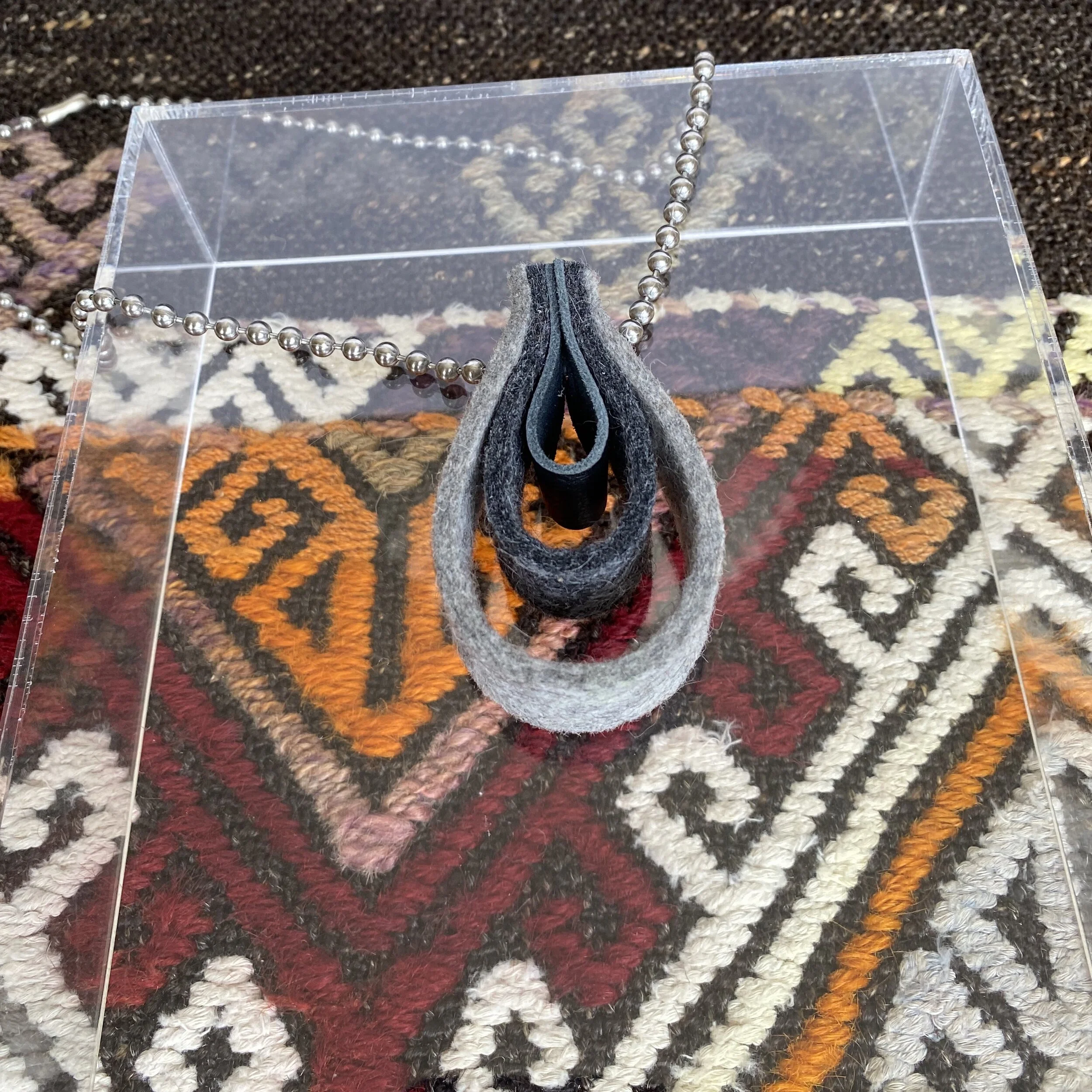 Floue ~ Wool Felt & Leather Necklace